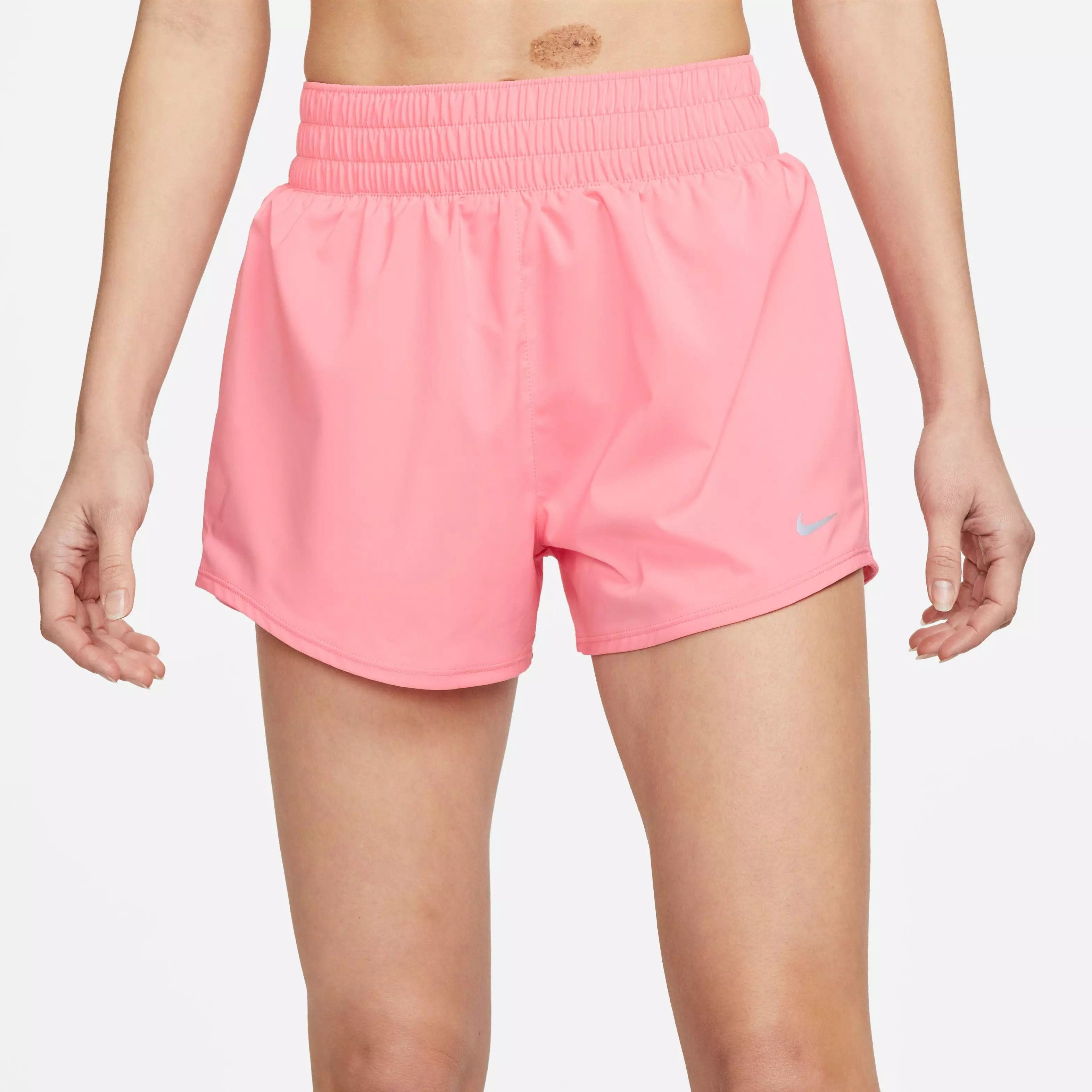 Nike Women's One Dri-FIT High-Rise 3" Shorts-Pink - PINK