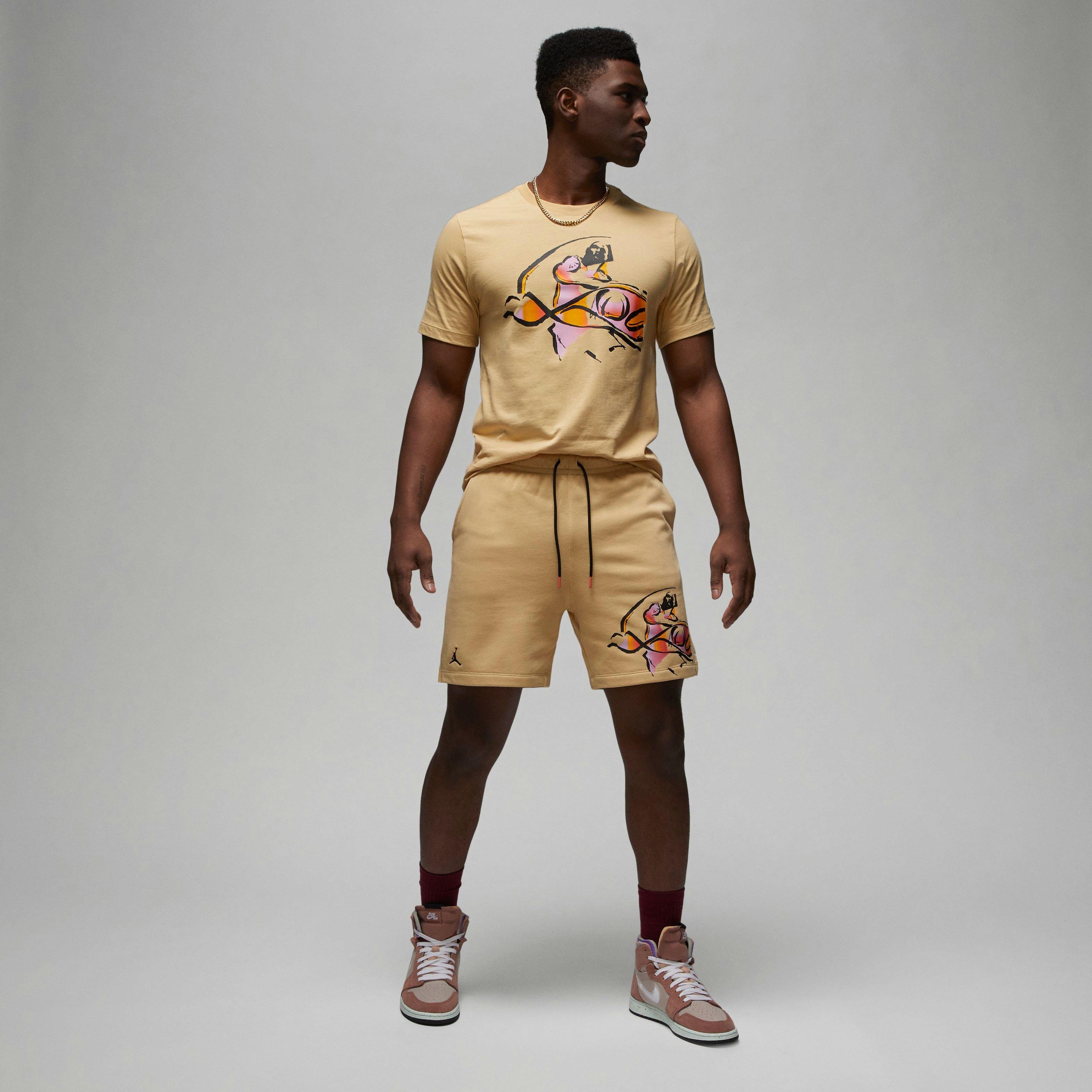 Jordan Men's Flight MVP Crew Tee-Tan - TAN Thumbnail View 4