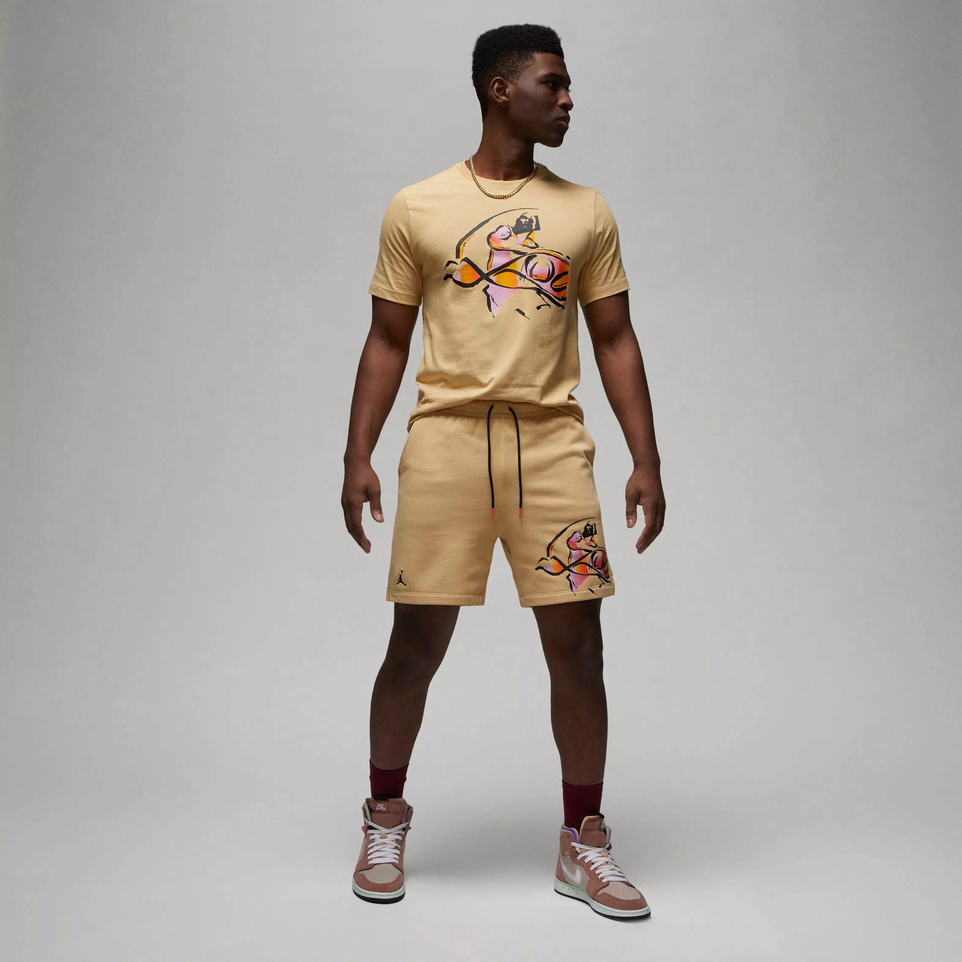Jordan Men's Flight MVP Crew Tee-Tan - TAN