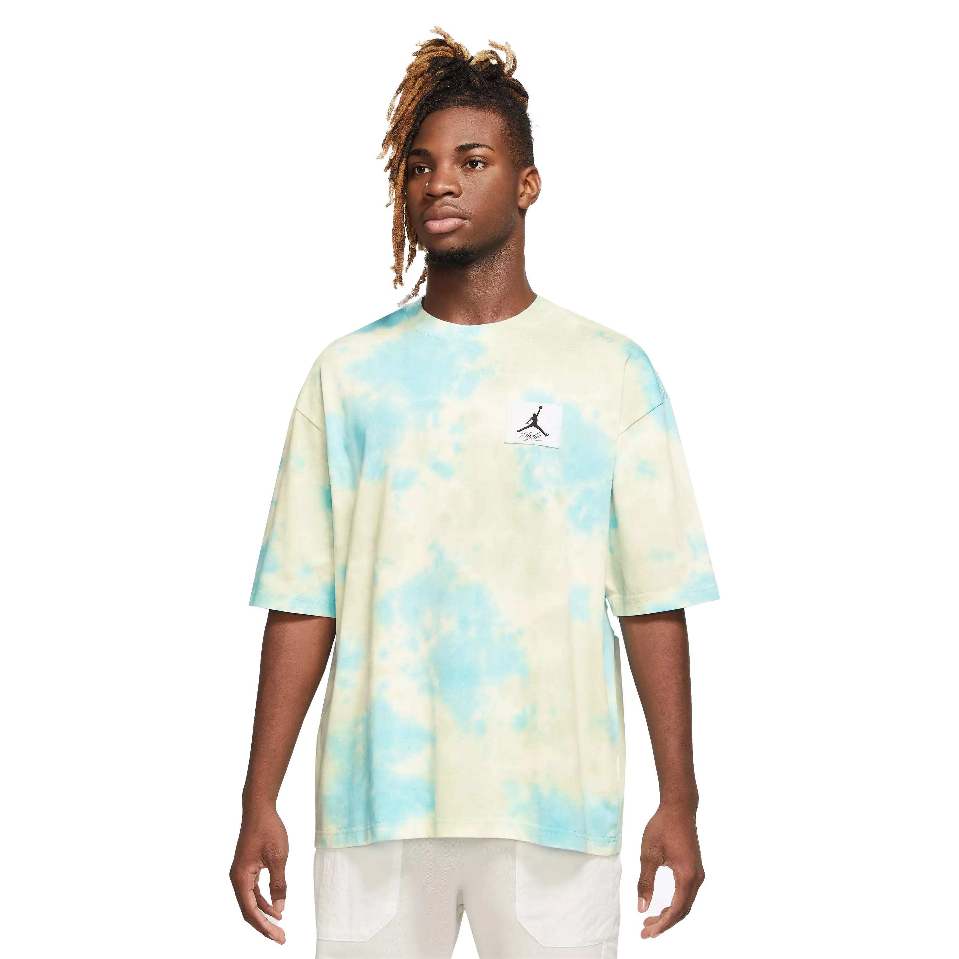 Jordan Men's Essentials Statement Oversized Tee-Blue/Green - BLUE/GREEN