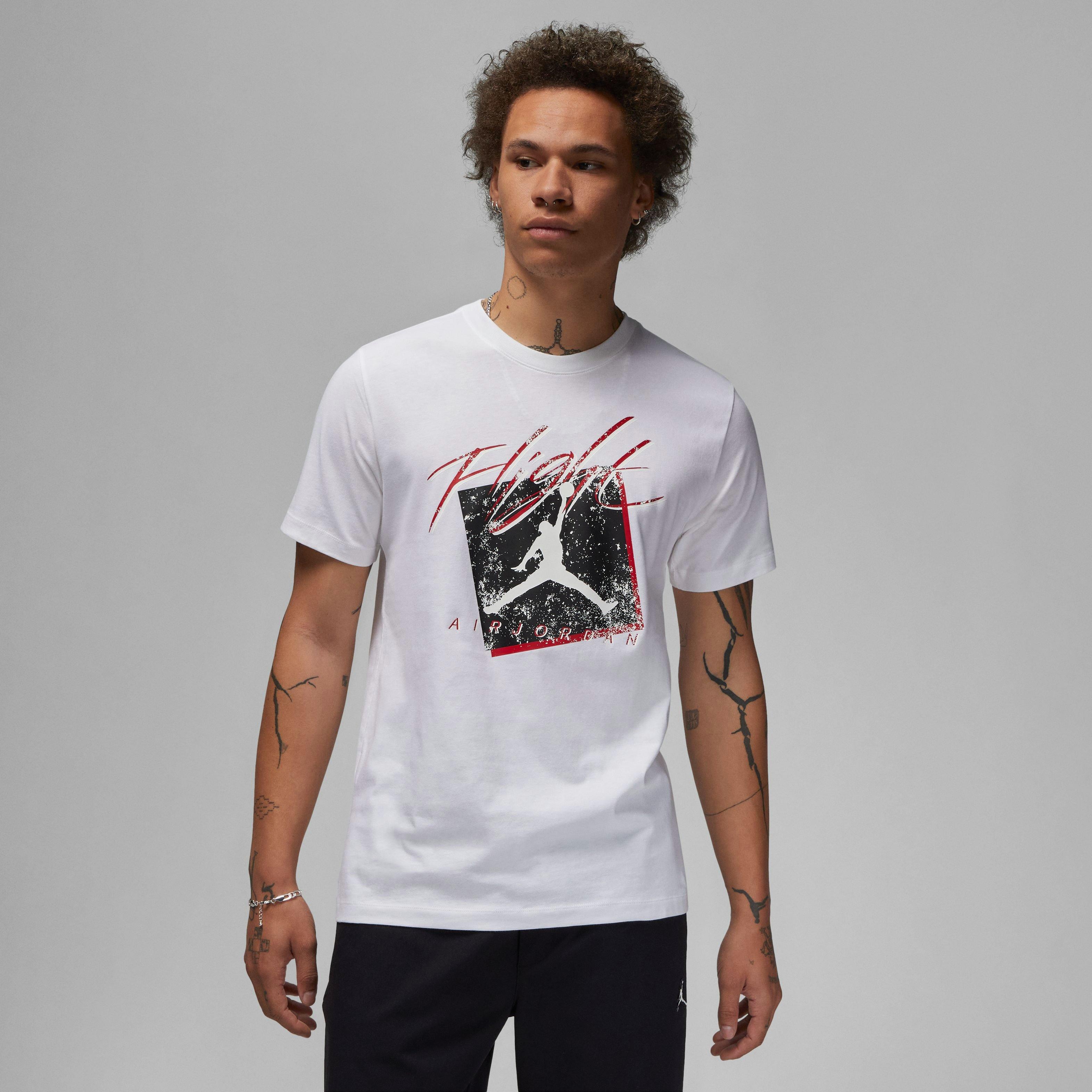 Jordan Men's Brand Crew Tee-White/Black - WHITE/BLACK Thumbnail View 1