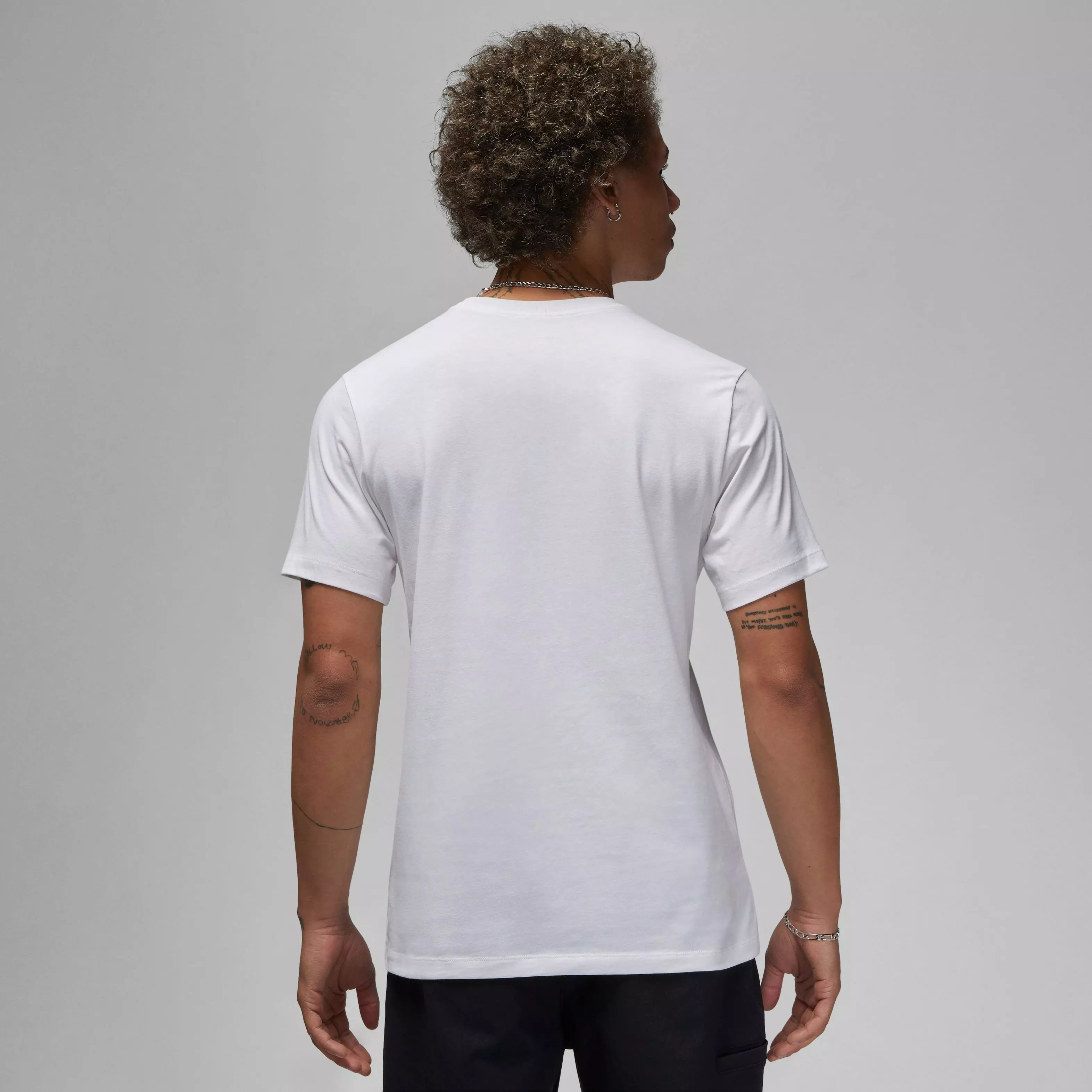 Jordan Men's Brand Crew Tee-White/Black - WHITE/BLACK