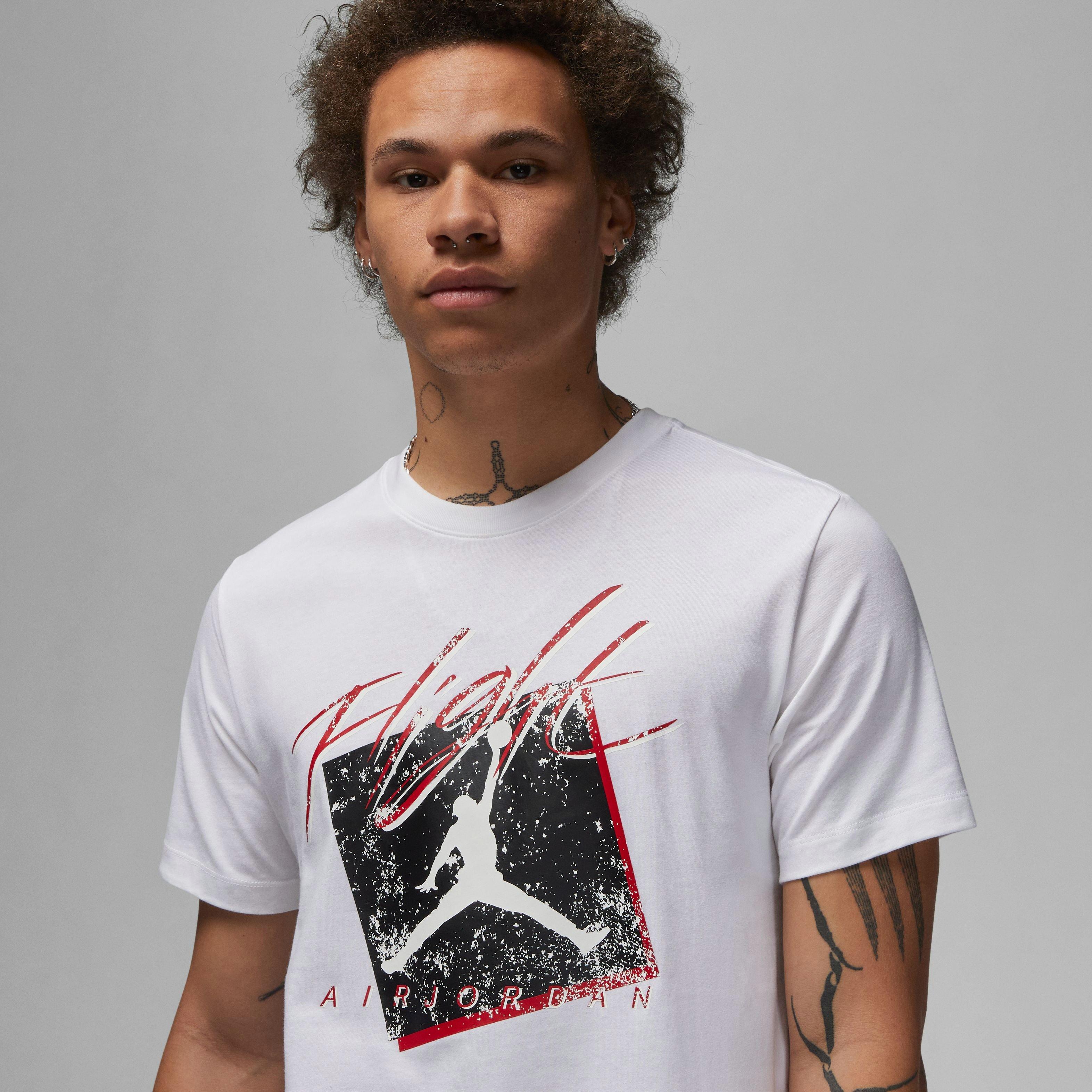Jordan Men's Brand Crew Tee-White/Black - WHITE/BLACK Thumbnail View 3