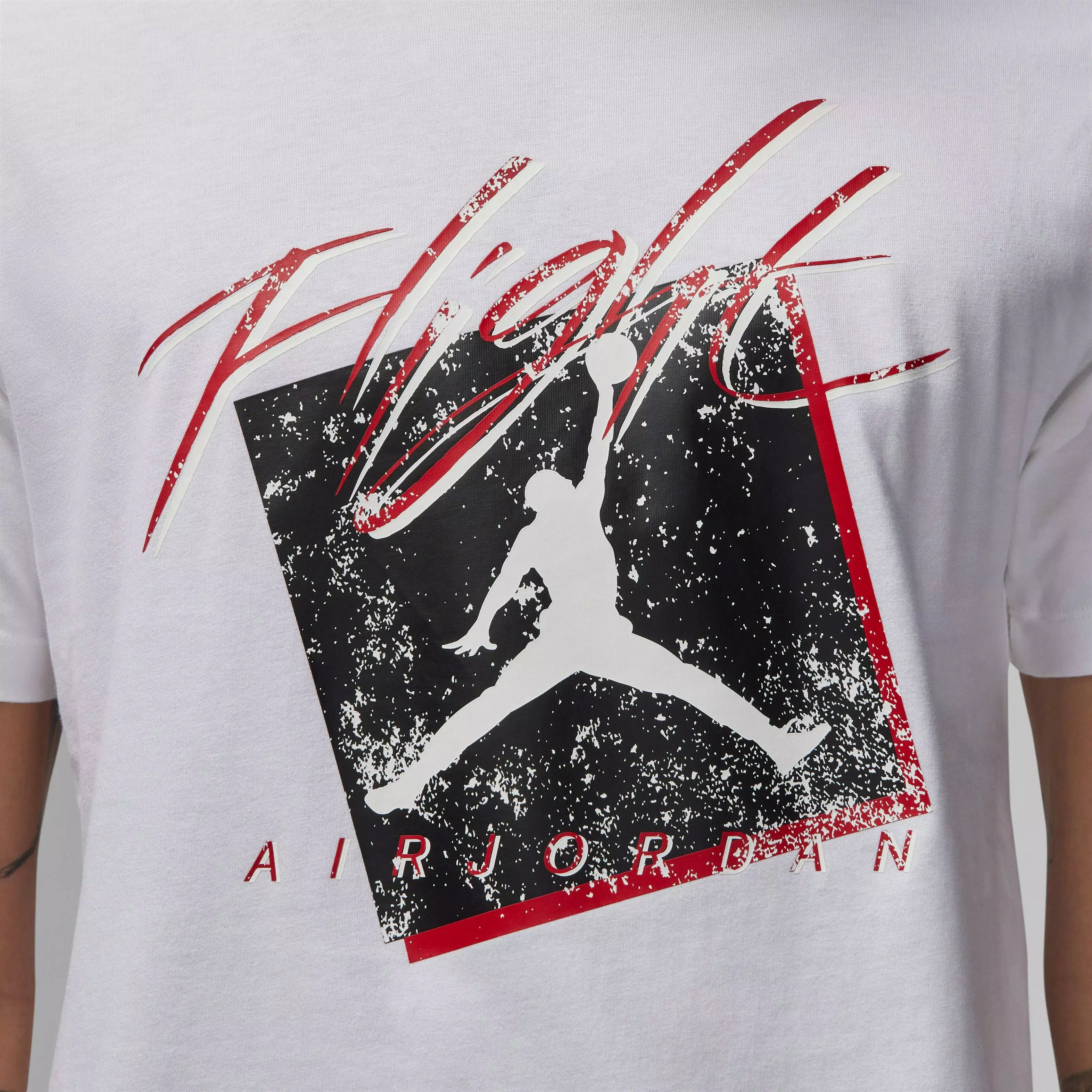 Jordan Men's Brand Crew Tee-White/Black - WHITE/BLACK