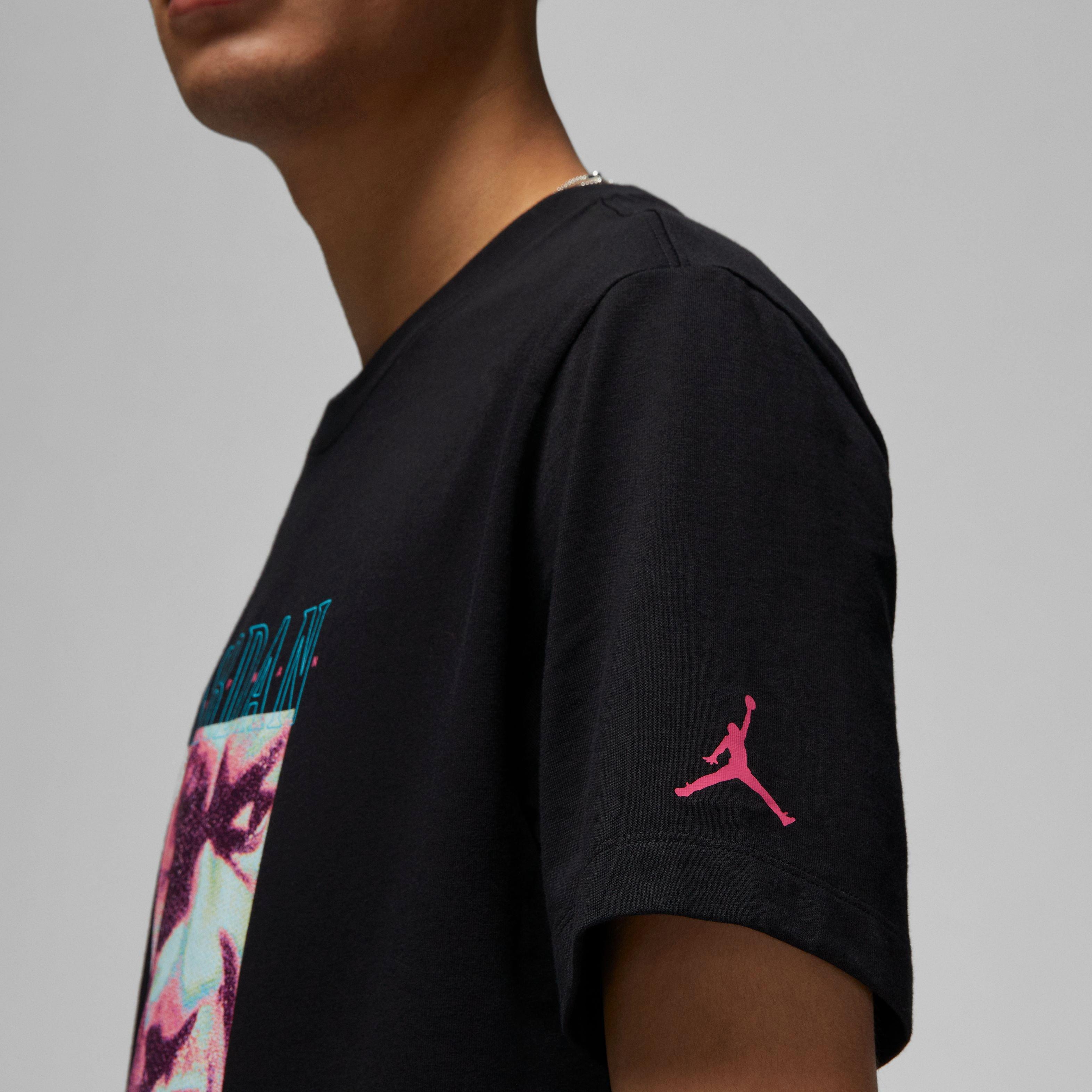Jordan Men's Brand Graphic Tee-Black/Blue - BLACK/BLUE Thumbnail View 5