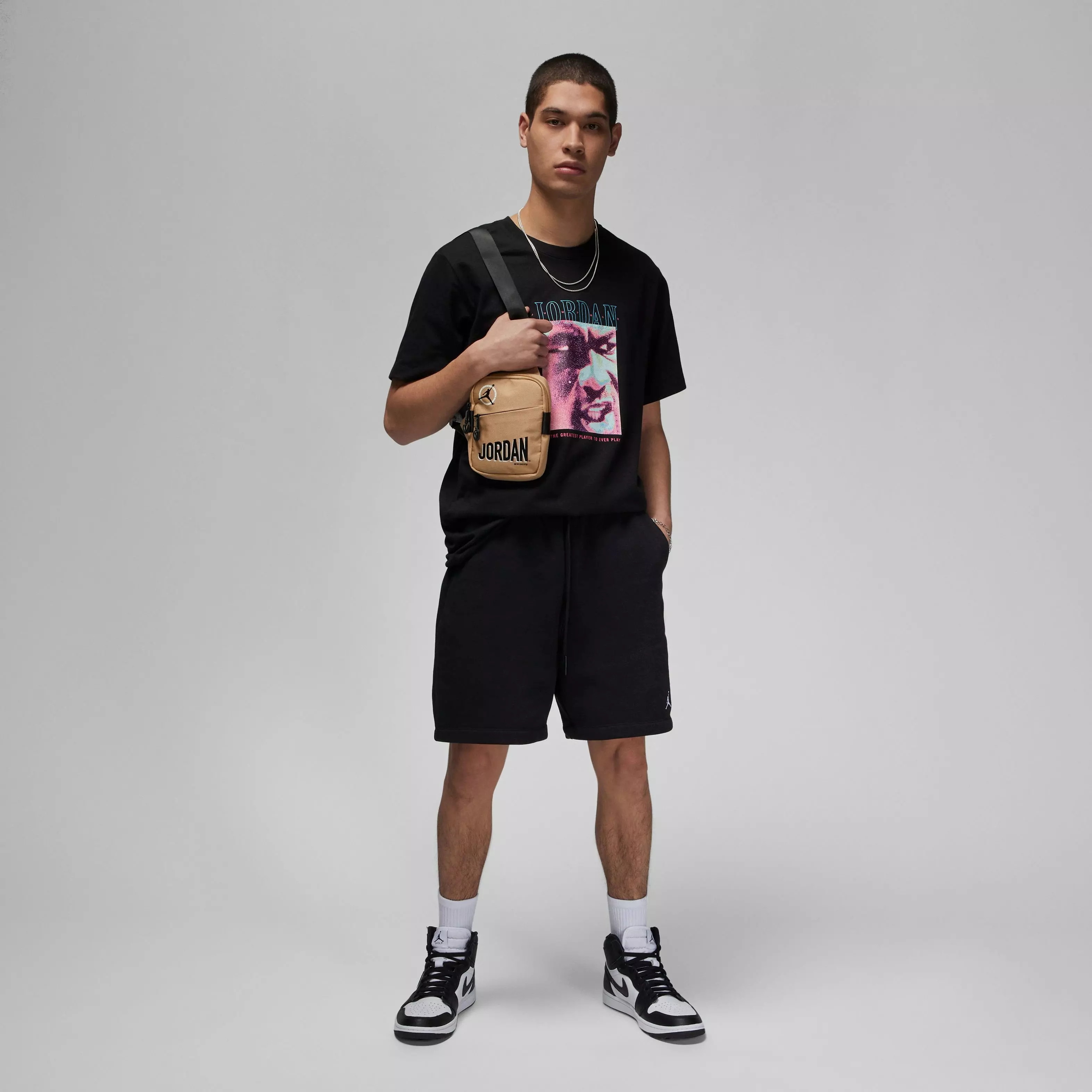 Jordan Men's Brand Graphic Tee-Black/Blue - BLACK/BLUE