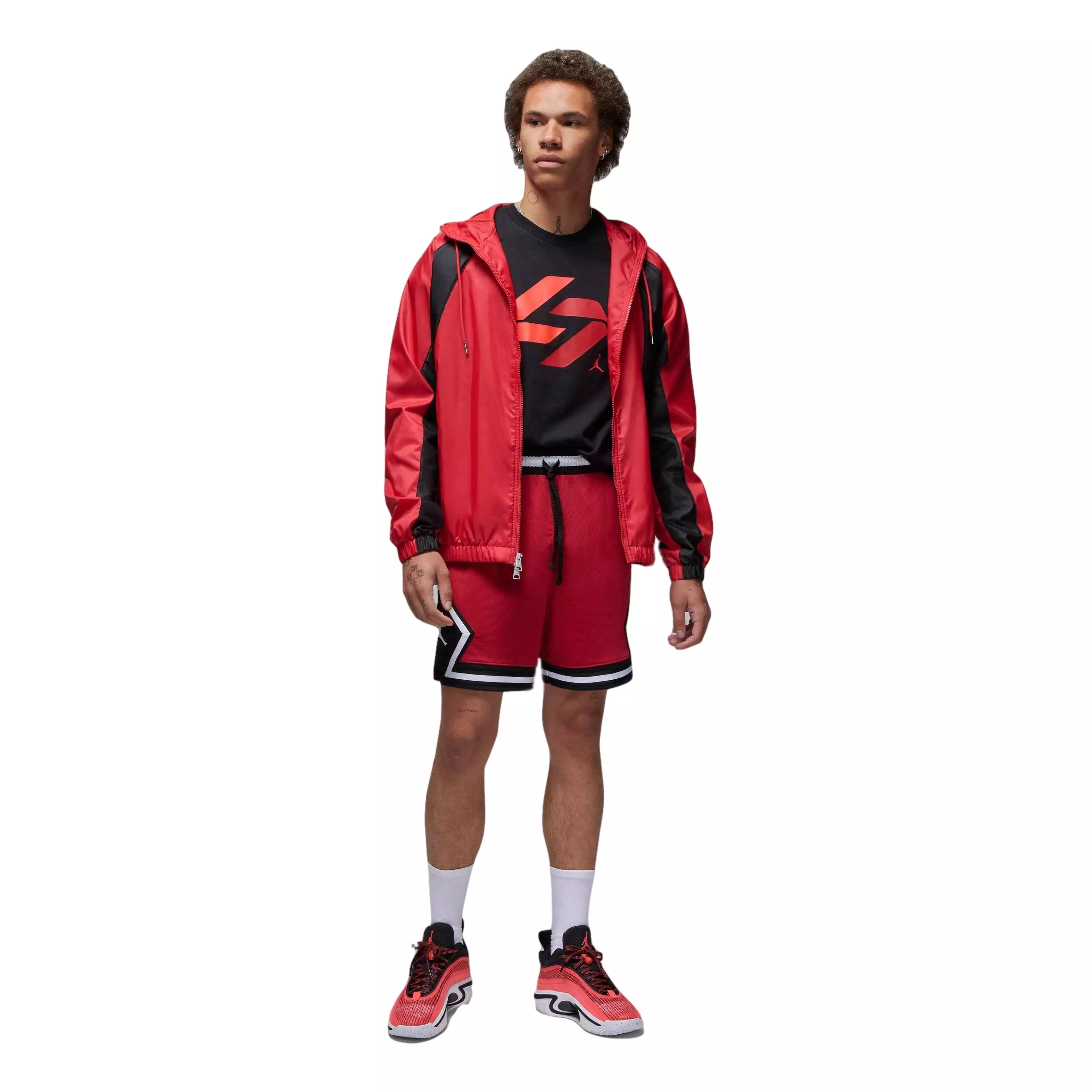 Jordan Men's Dri-FIT Sport Diamond Shorts-Red/Black - RED/BLACK