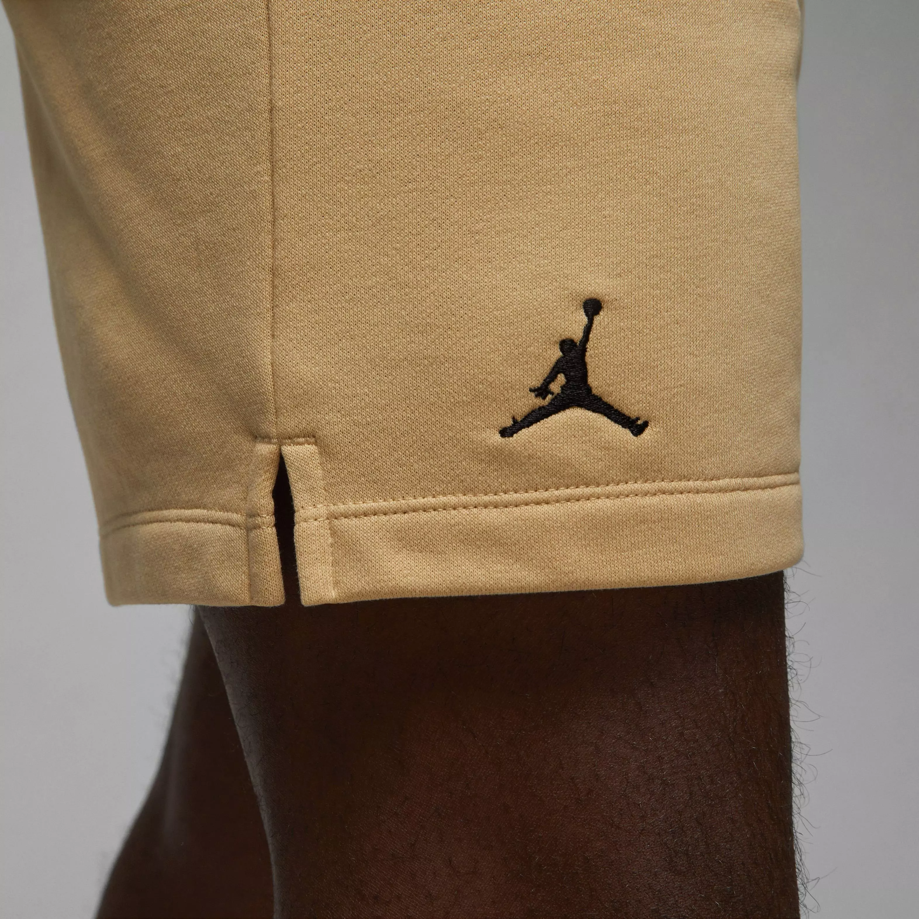 Jordan Men's Flight MVP Fleece Shorts-Tan - TAN