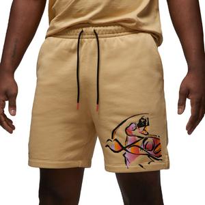 Jordan Men's Flight MVP Fleece Shorts-Tan