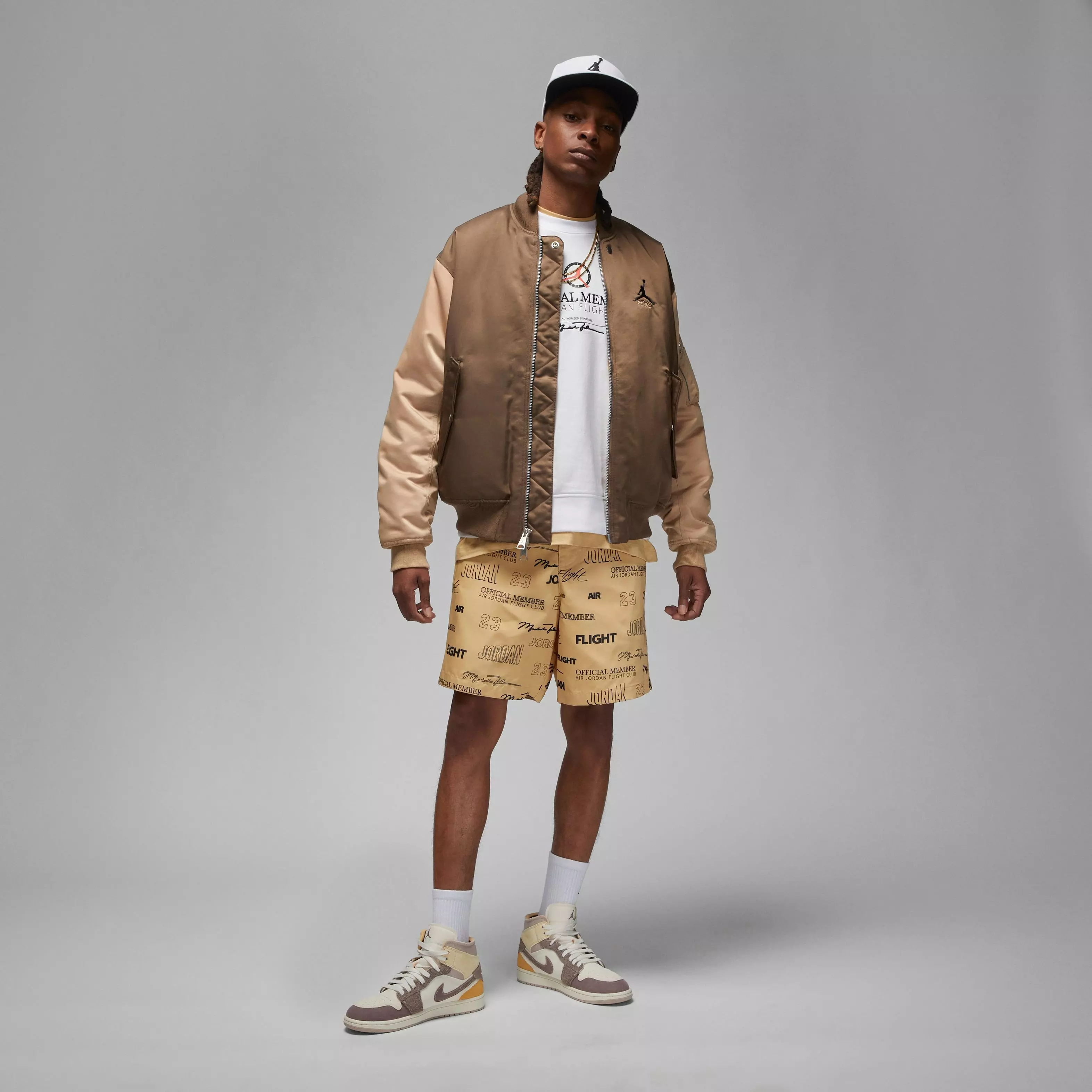Jordan Men's Flight MVP Woven Shorts-Tan - TAN
