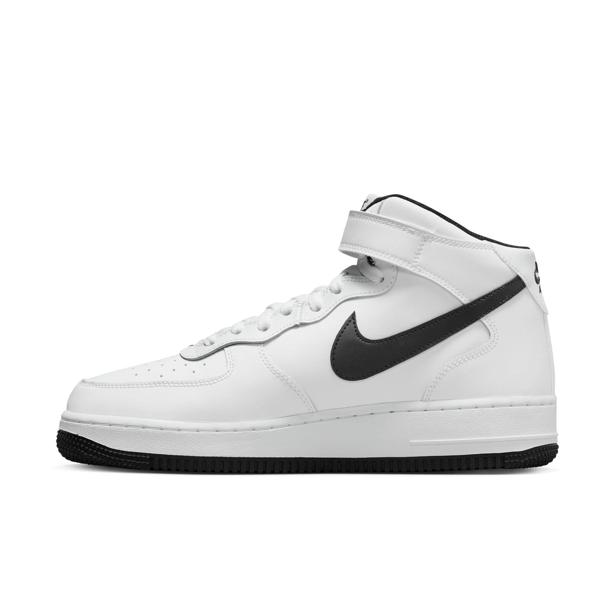 Nike Air Force 1 Mid Black Men's Shoe - Hibbett