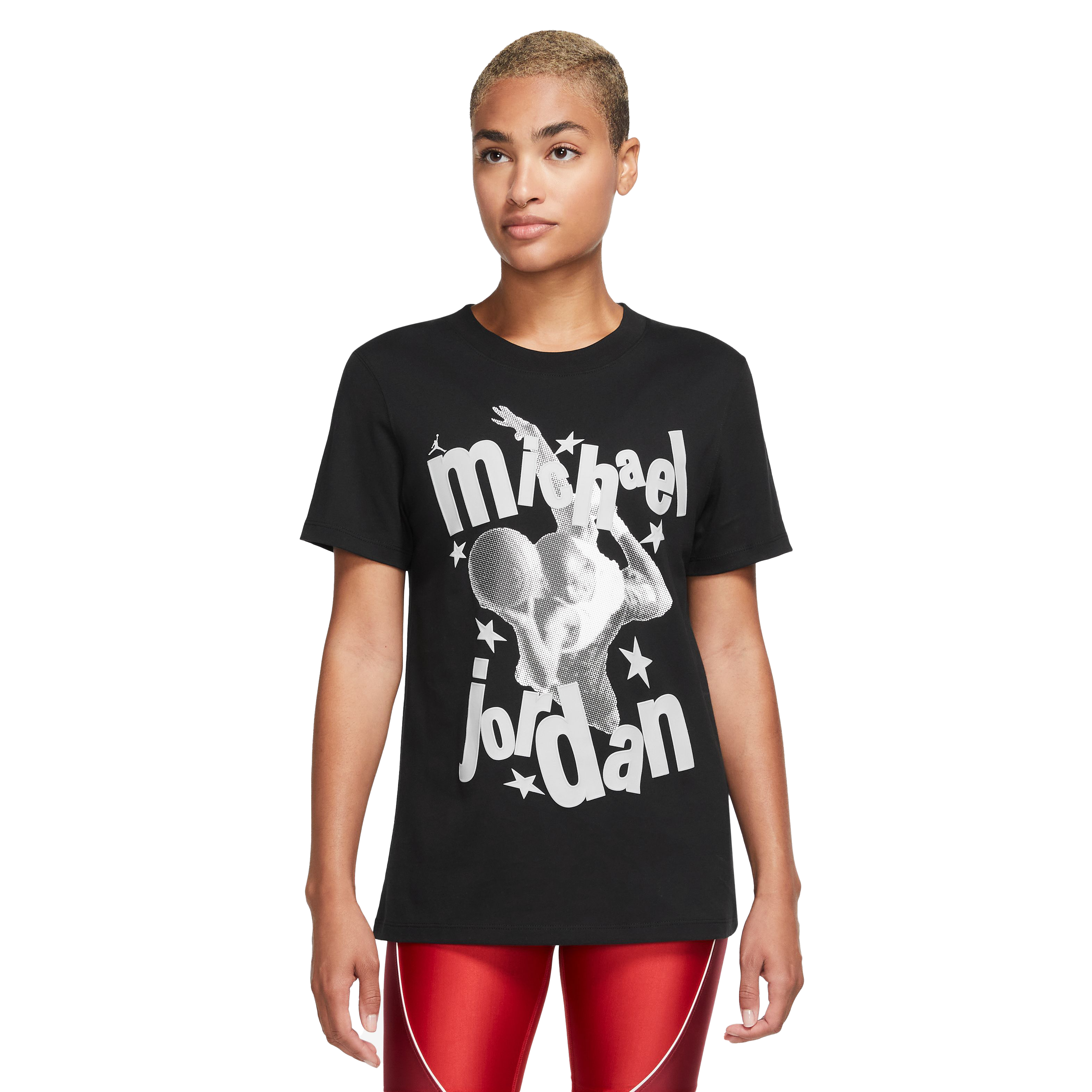 Jordan Women's (Her)itage Crew Tee-Black - BLACK Thumbnail View 1