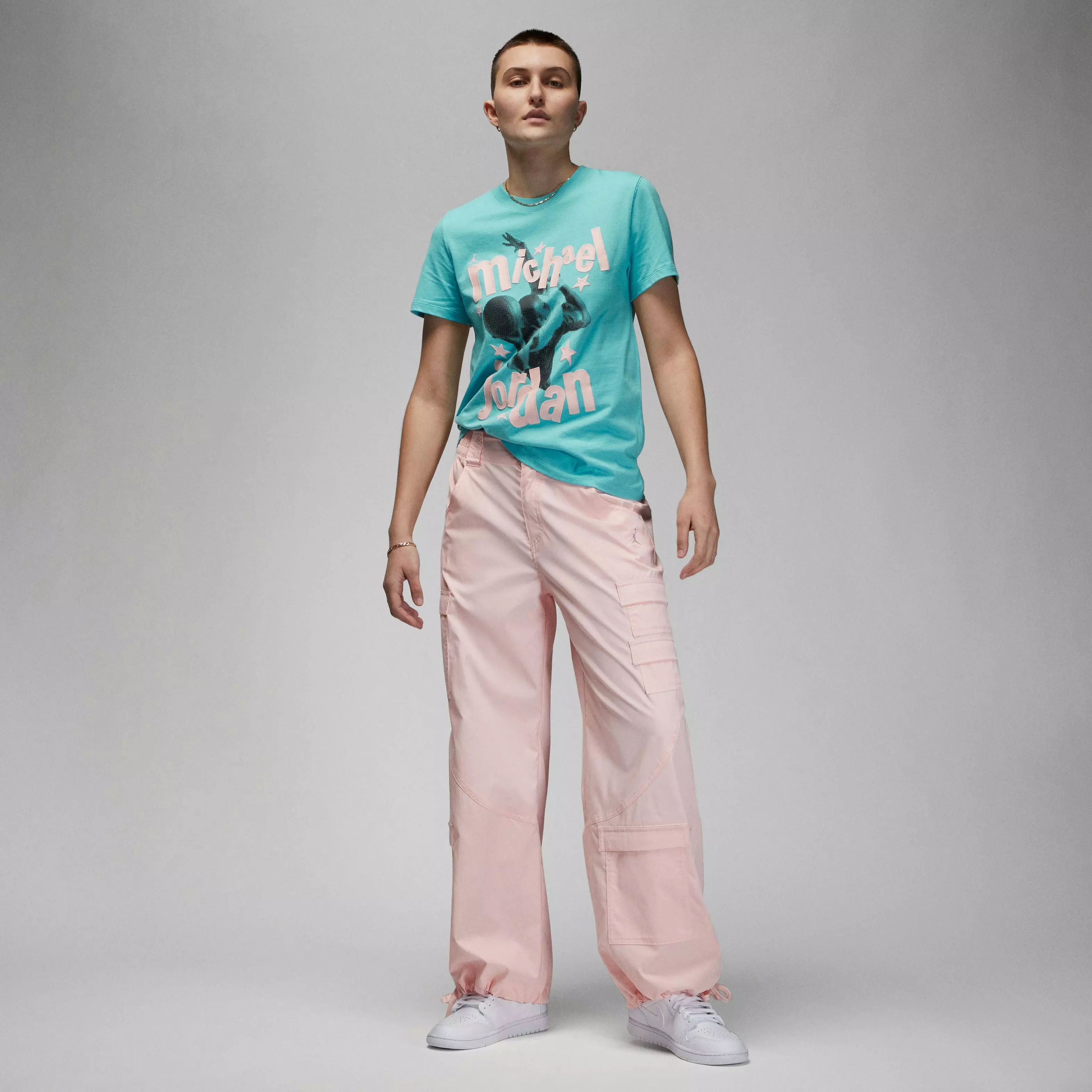 Jordan Women's (Her)itage Crew Tee-Lt Blue - LT BLUE