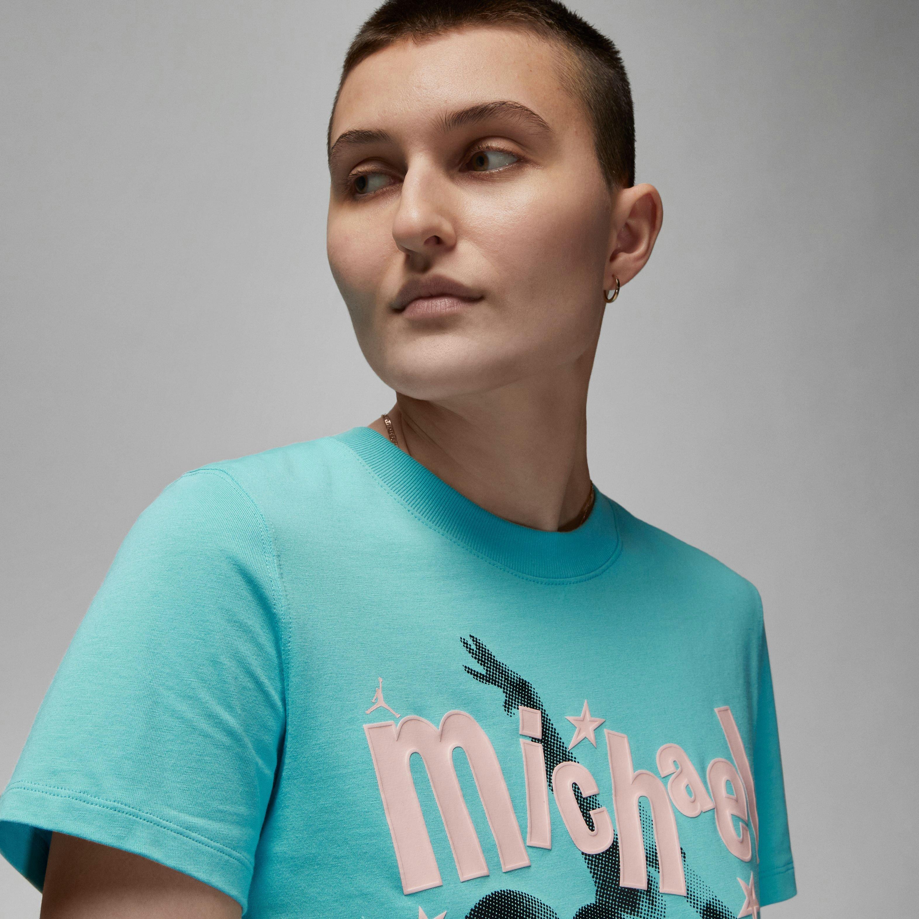 Jordan Women's (Her)itage Crew Tee-Lt Blue - LT BLUE Thumbnail View 4