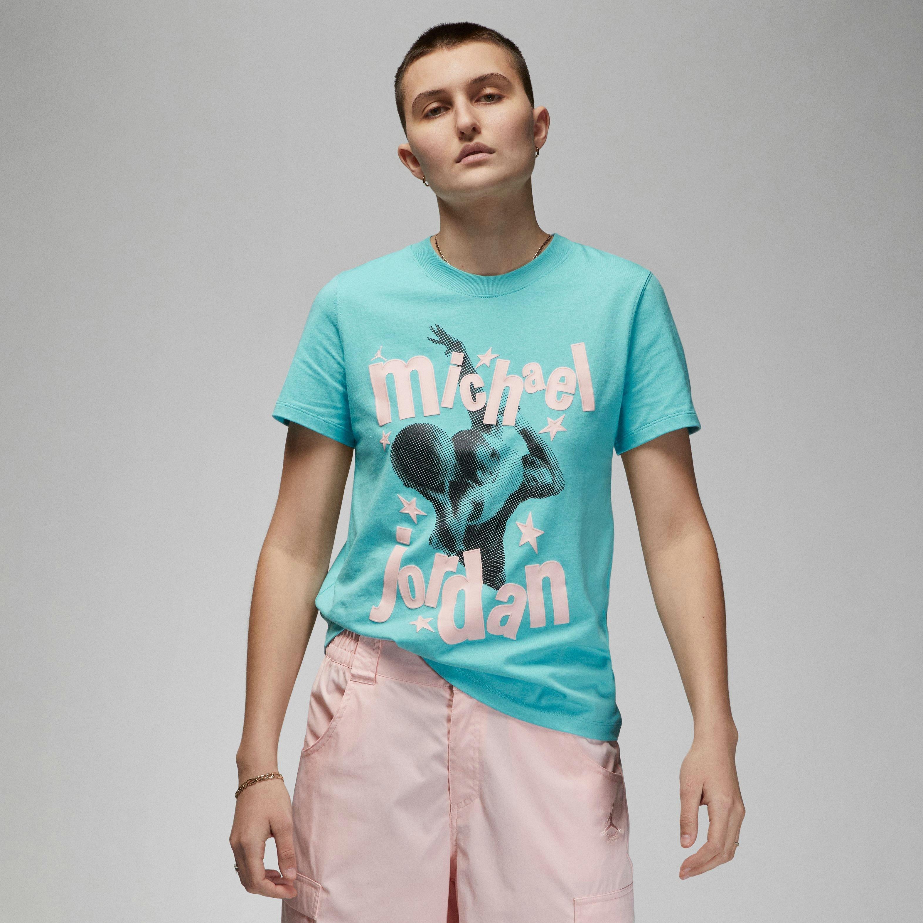 Jordan Women's (Her)itage Crew Tee-Lt Blue - LT BLUE Thumbnail View 2