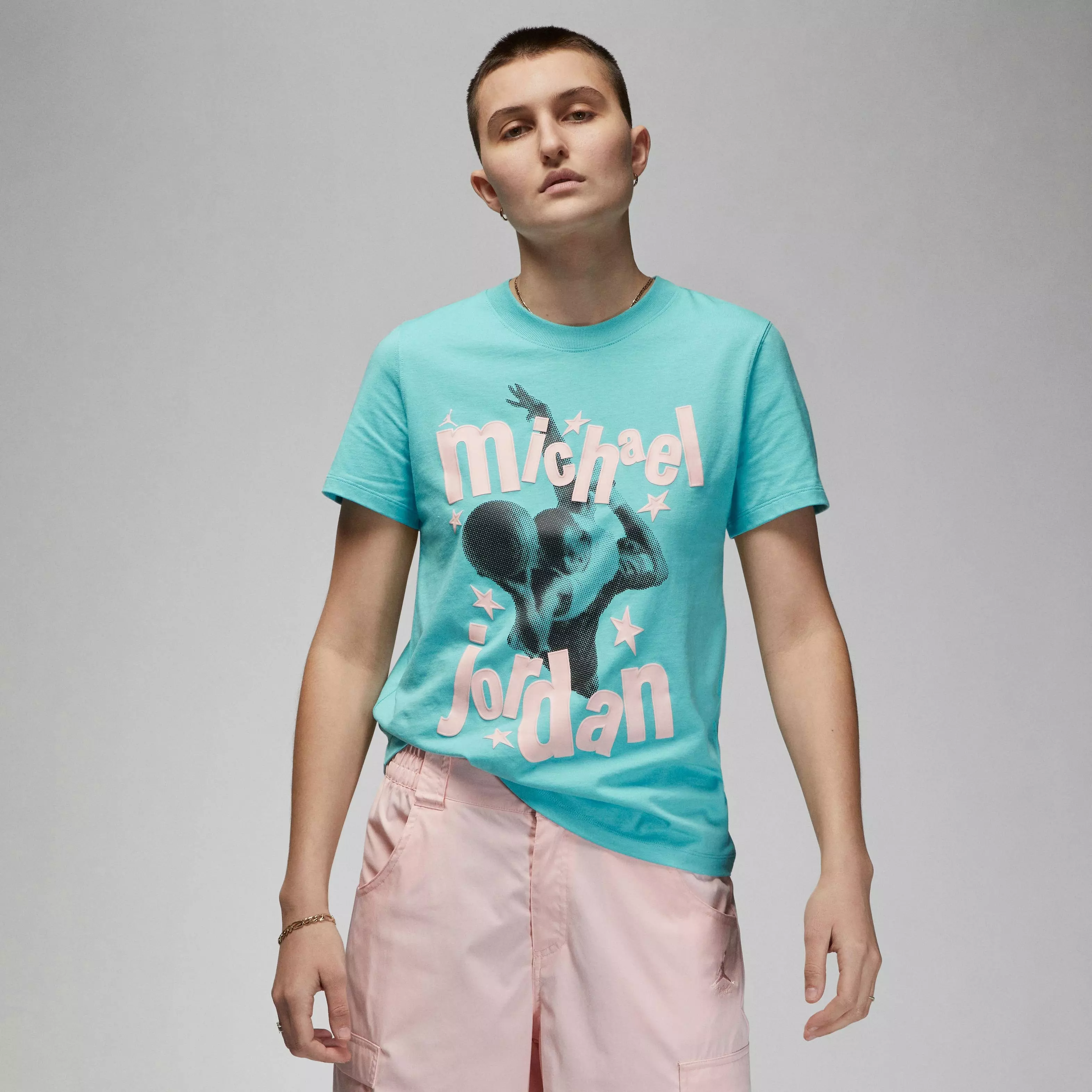 Jordan Women's (Her)itage Crew Tee-Lt Blue - LT BLUE