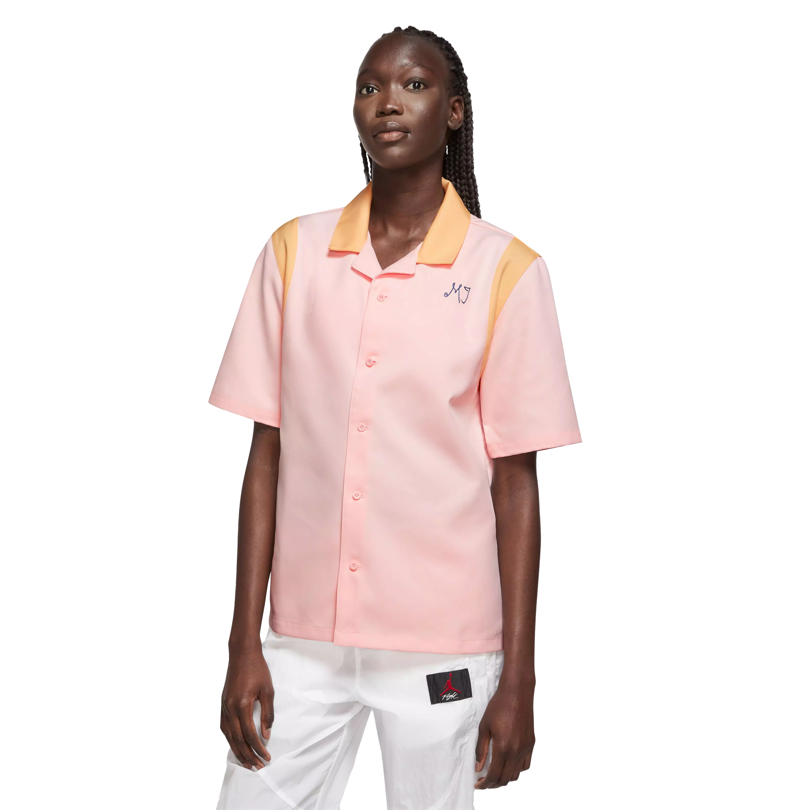 Jordan Women's Button-Up Shirt-Pink - Hibbett