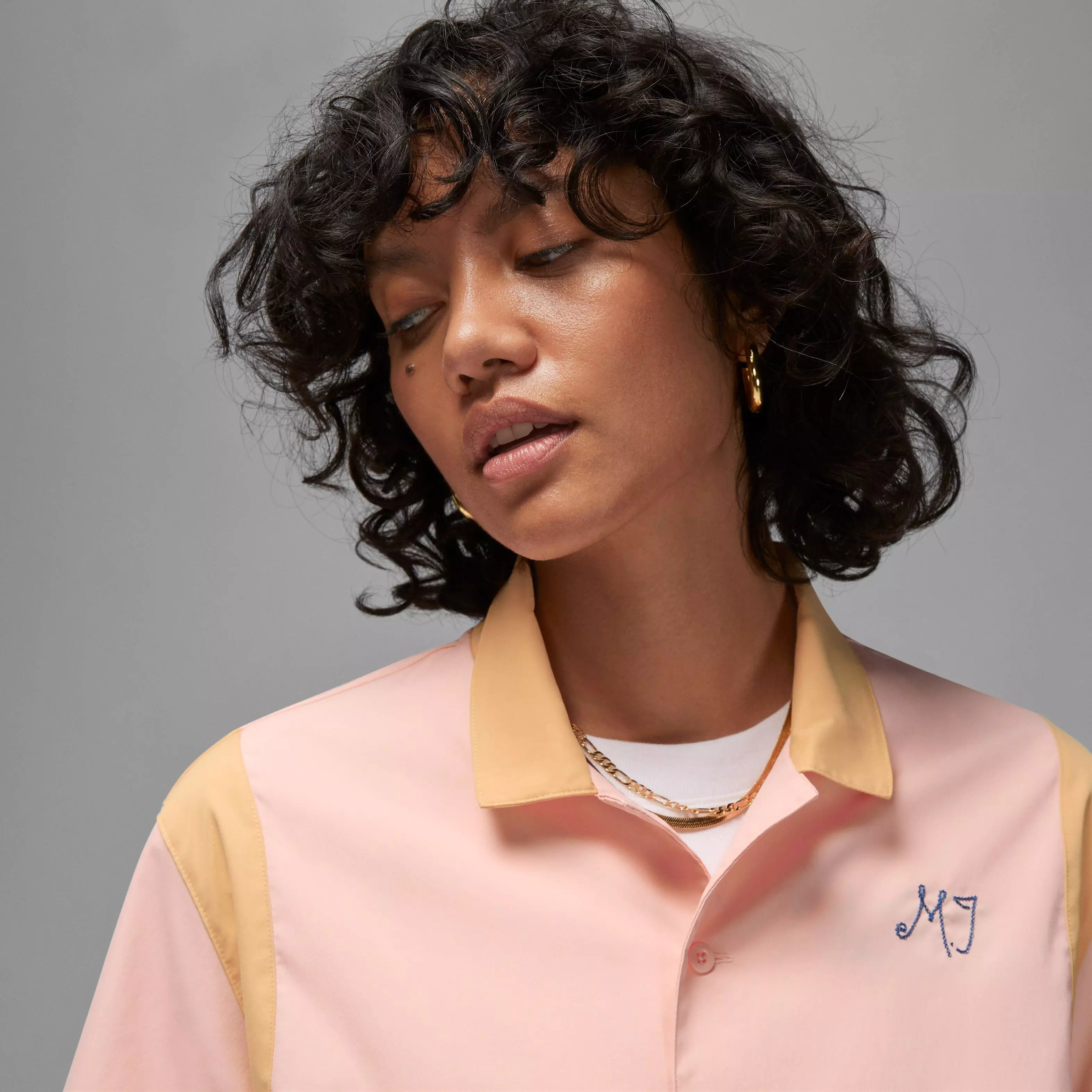 Jordan Women's Button-Up Shirt-Pink - PINK