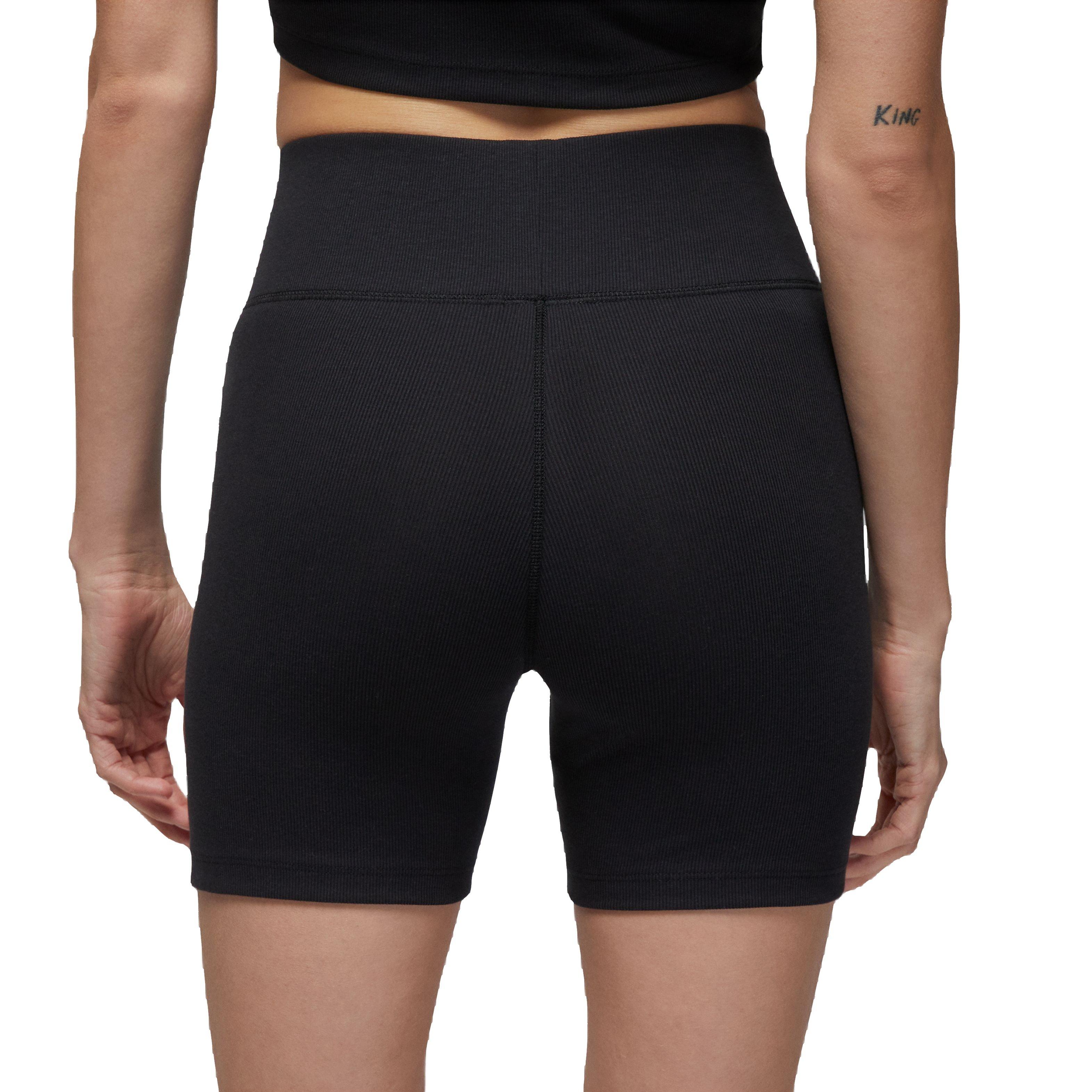 Jordan Ribbed Biker Women's Black Shorts