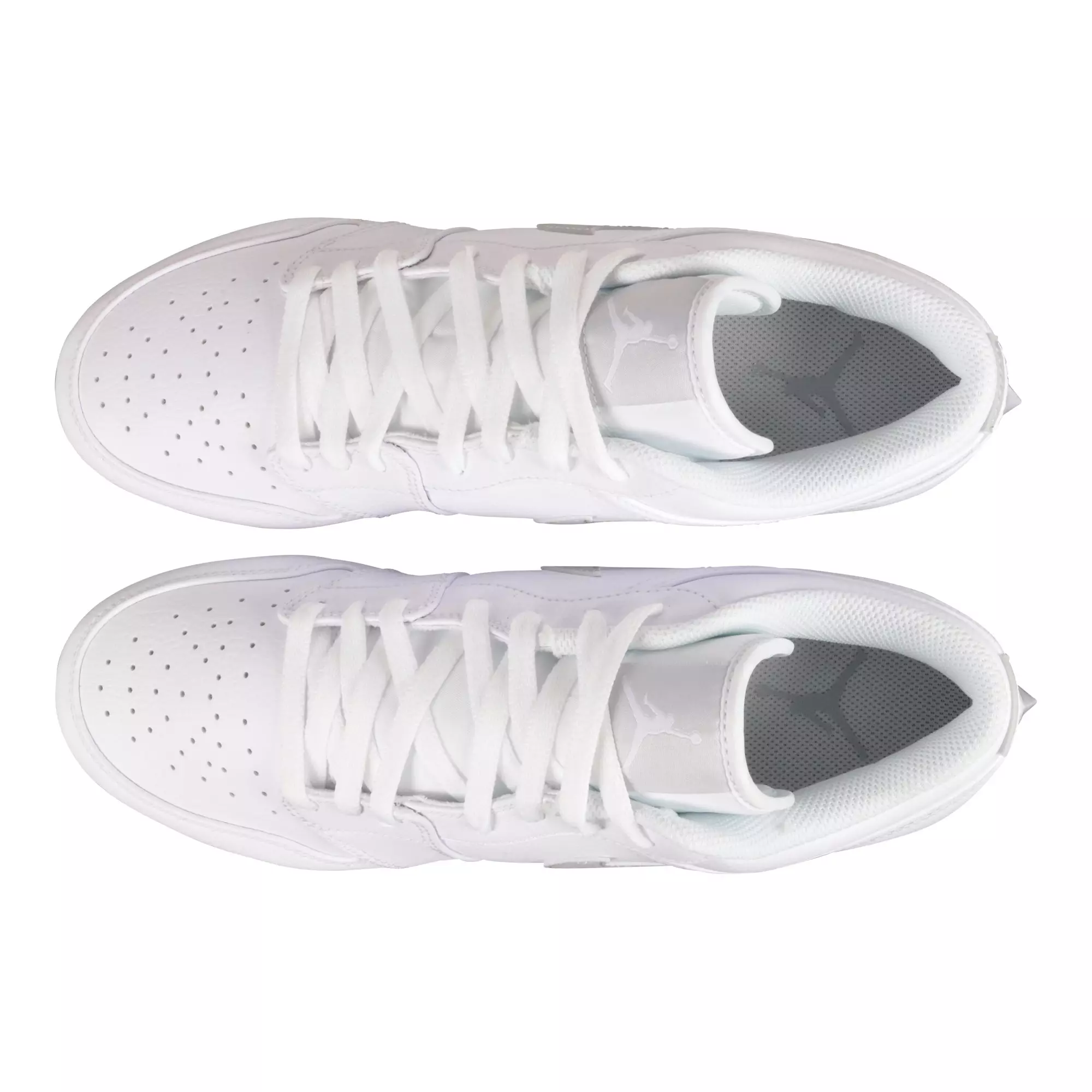 Jordan 1 Low TD "White/Grey Fog" Men's Football Cleat - WHITE/SILVER