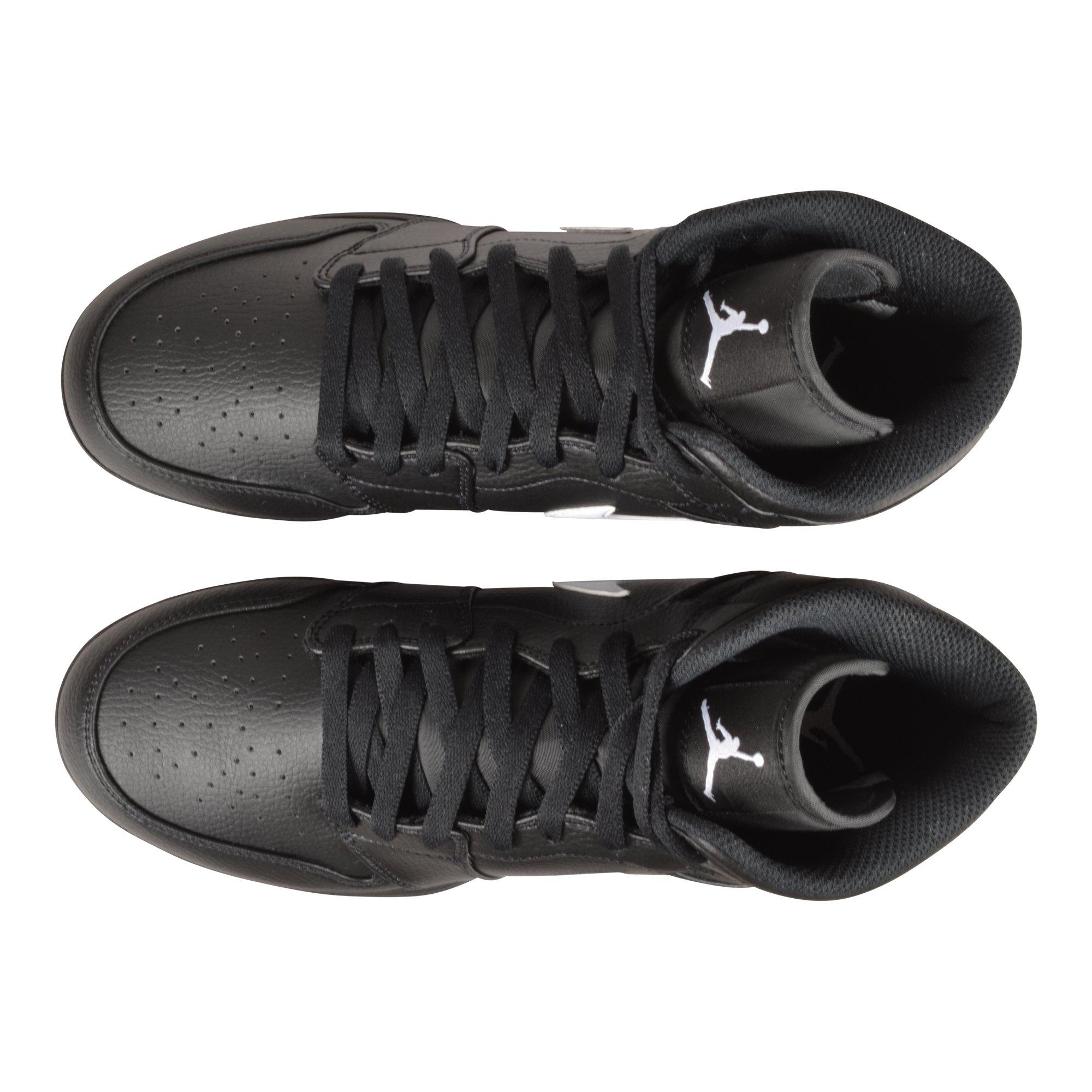 Jordan 1 Mid TD "Black/White" Men's Football Cleat - BLACK/WHITE Thumbnail View 5