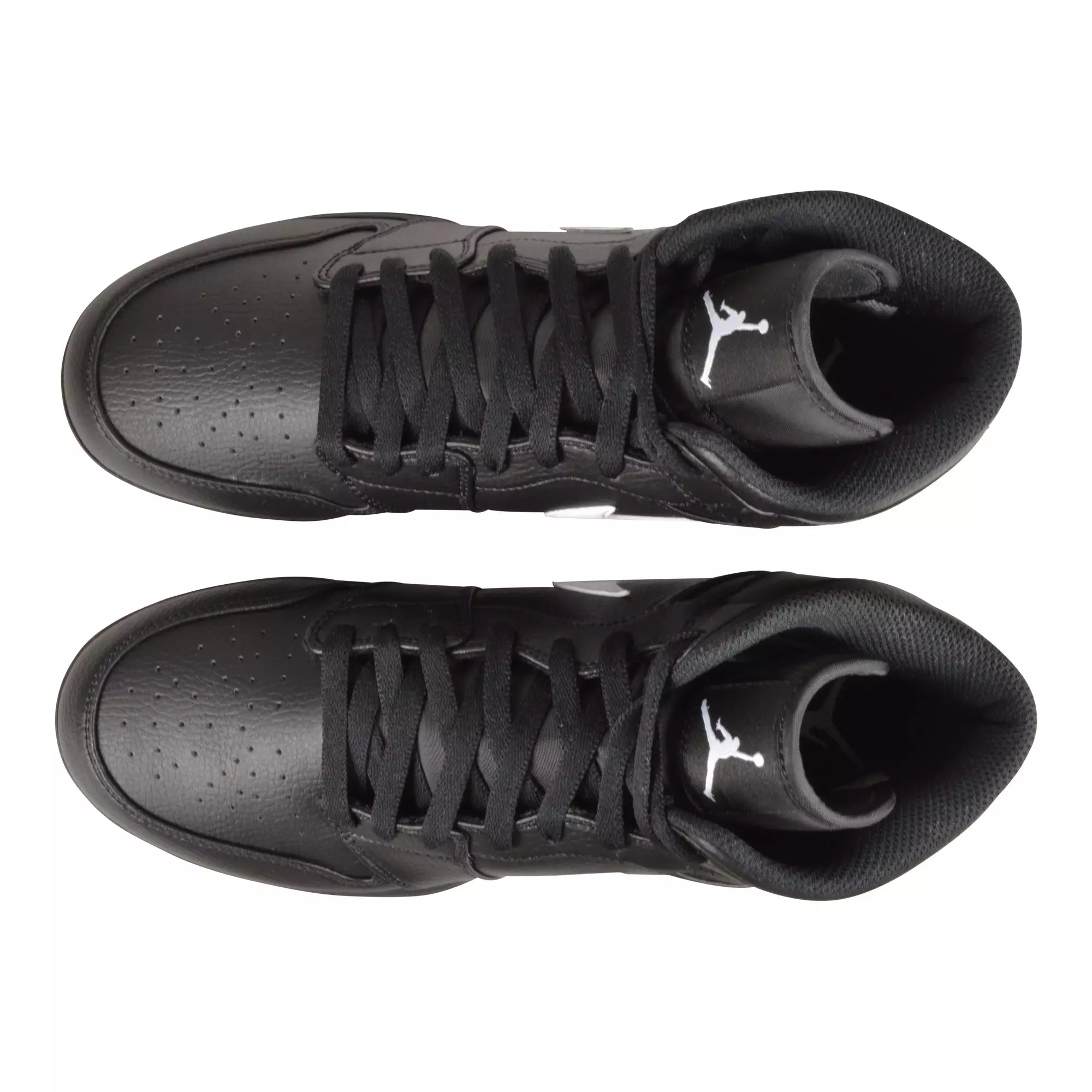 Jordan 1 Mid TD "Black/White" Men's Football Cleat - BLACK/WHITE