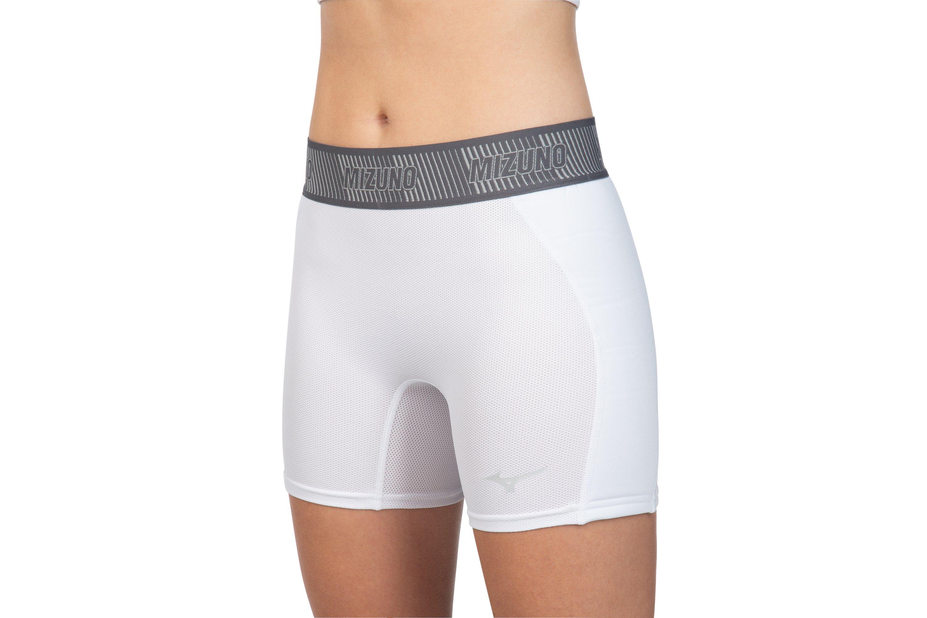 Mizuno Women's Aerovent Padded Sliding Short - WHITE Thumbnail View 1
