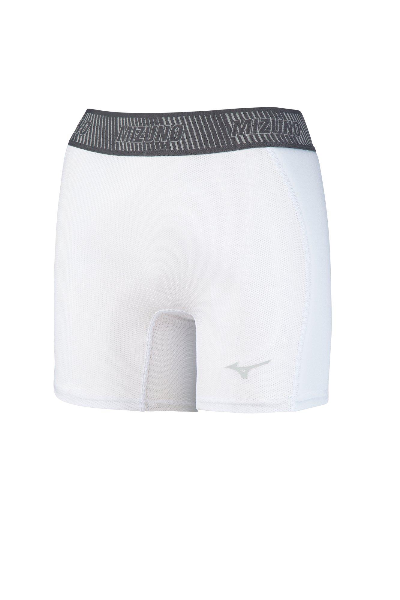 Mizuno Women's Aerovent Padded Sliding Short - WHITE Thumbnail View 3