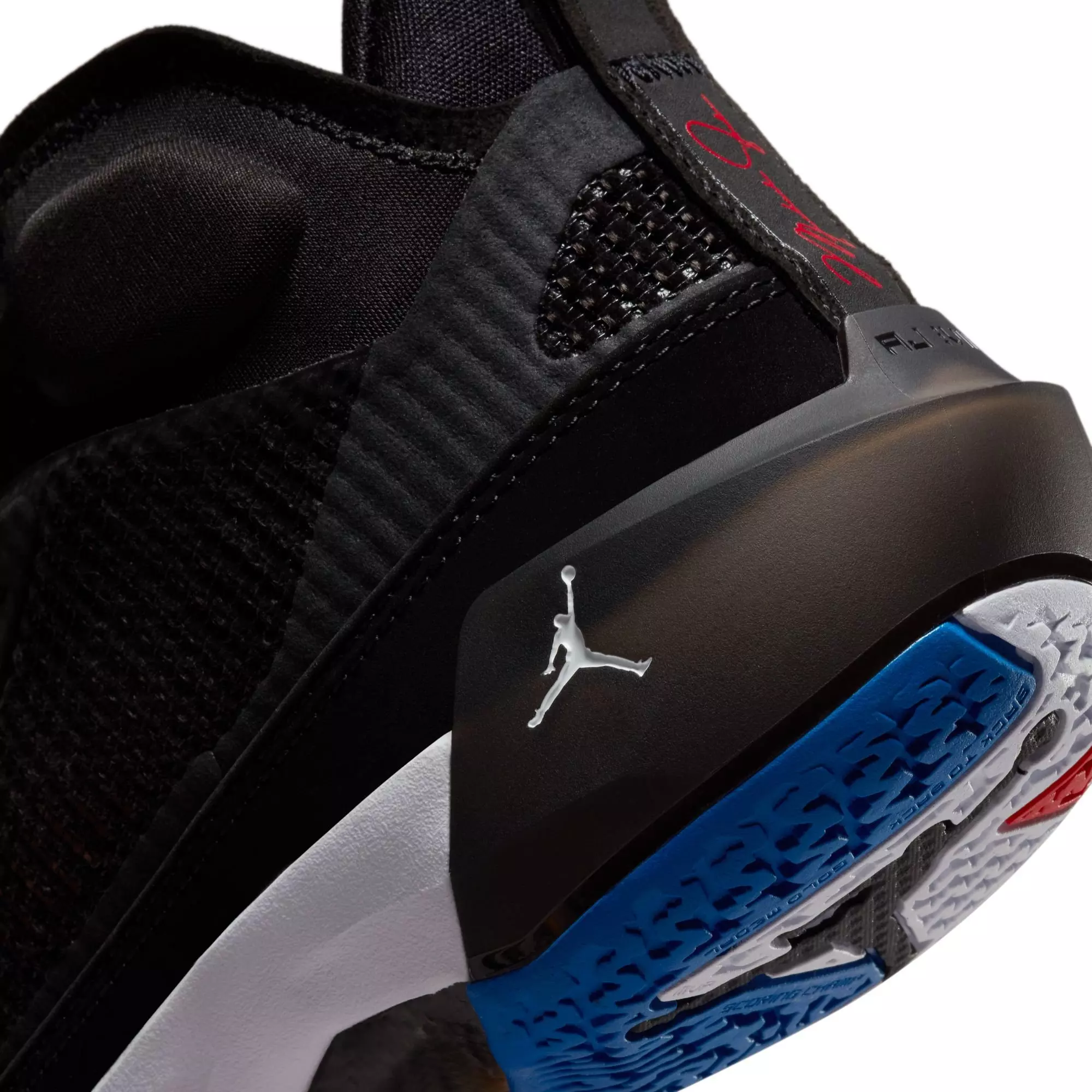 Jordan XXXVII "Nothing But Net" Grade School Kids' Basketball Shoe - BLACK/WHITE/UNIVERSITY RED