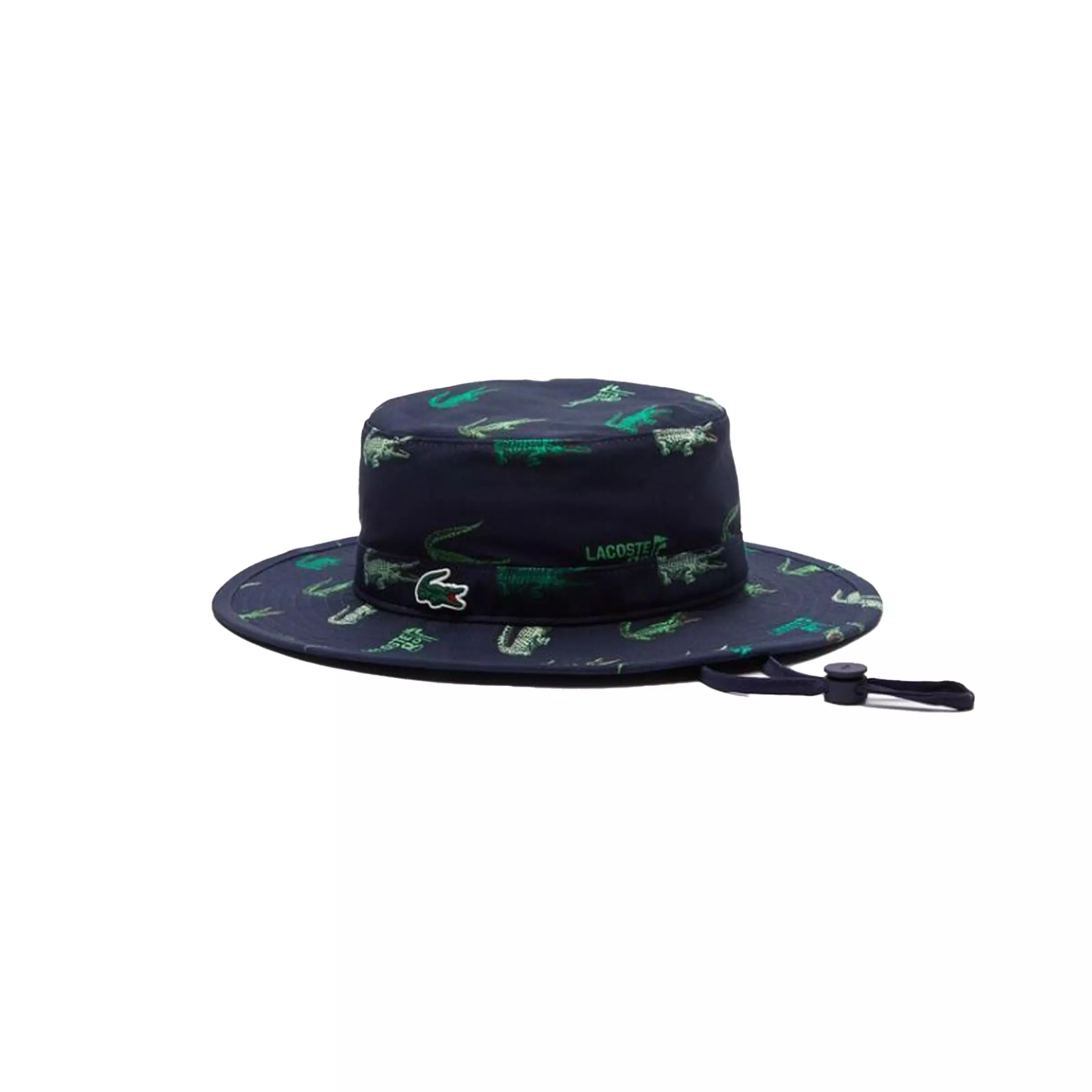 Lacoste All Over Print Croc Bucket Hat - NAVY