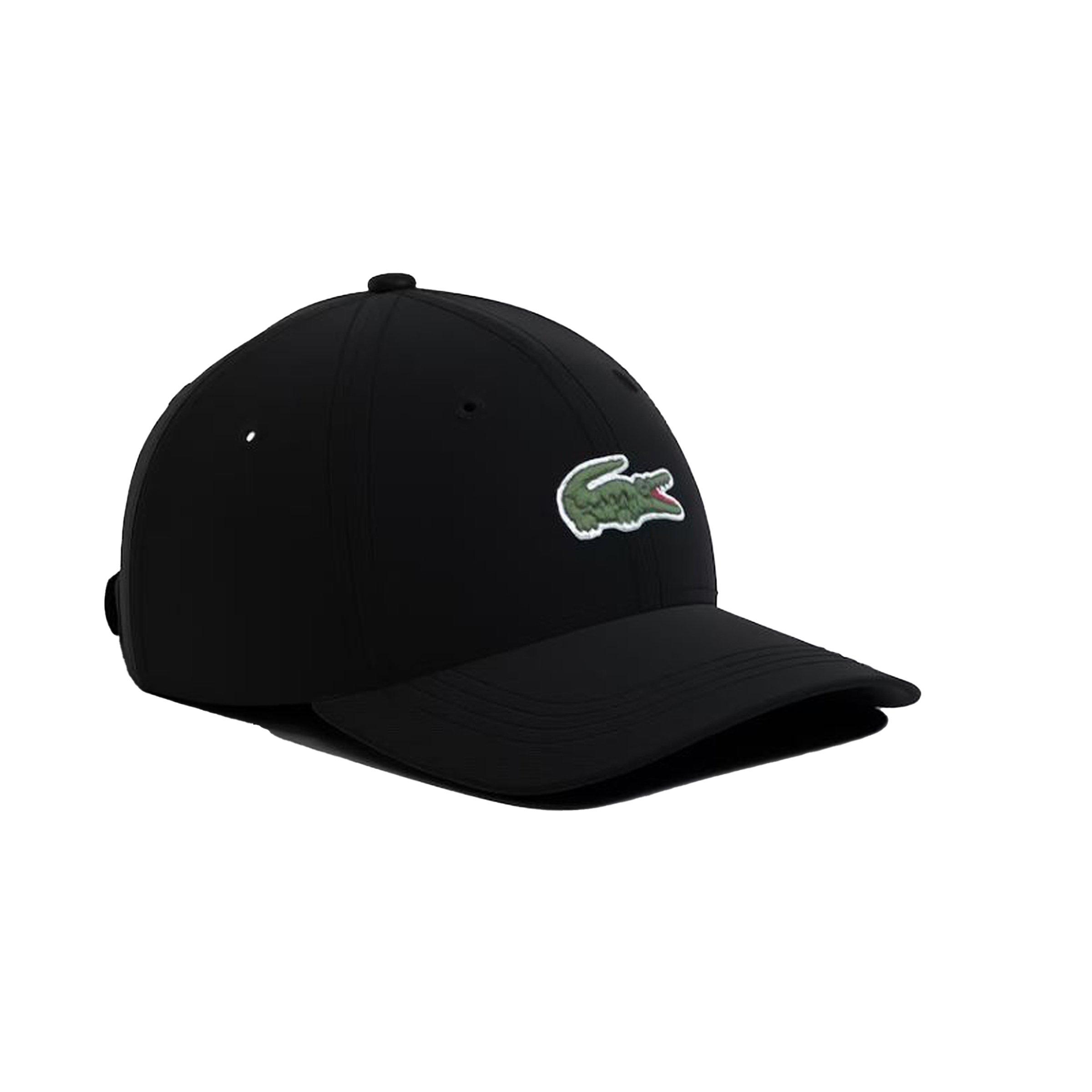 Lacoste Big Croc Adjustable Strapback Hat - Black - BLACK