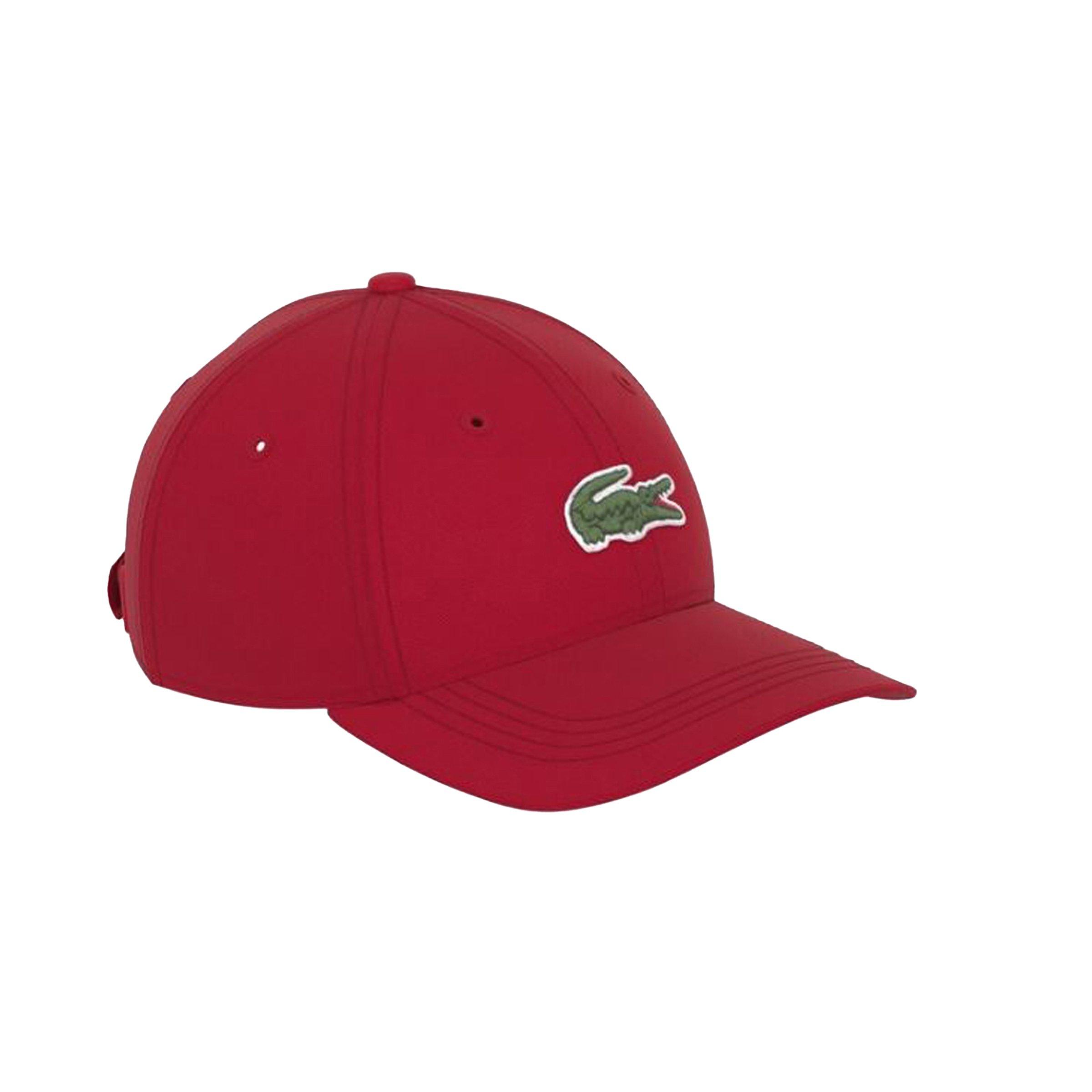 Lacoste Big Croc Adjustable Strapback Hat - Red - RED