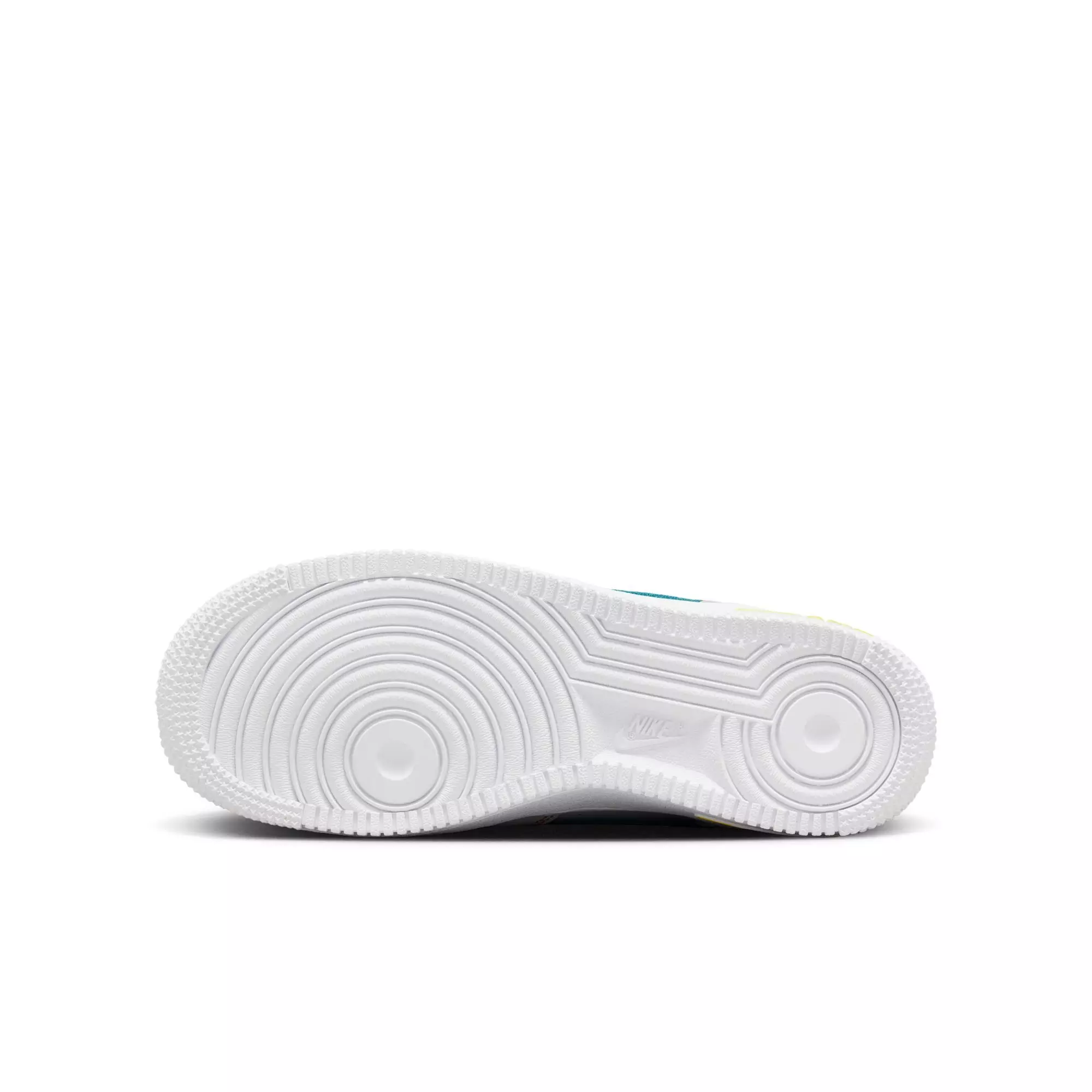 Nike Air Force 1 LV8 "White/Baltic Blue/Action Green" Grade School Kids' Shoe - WHITE/BLUE