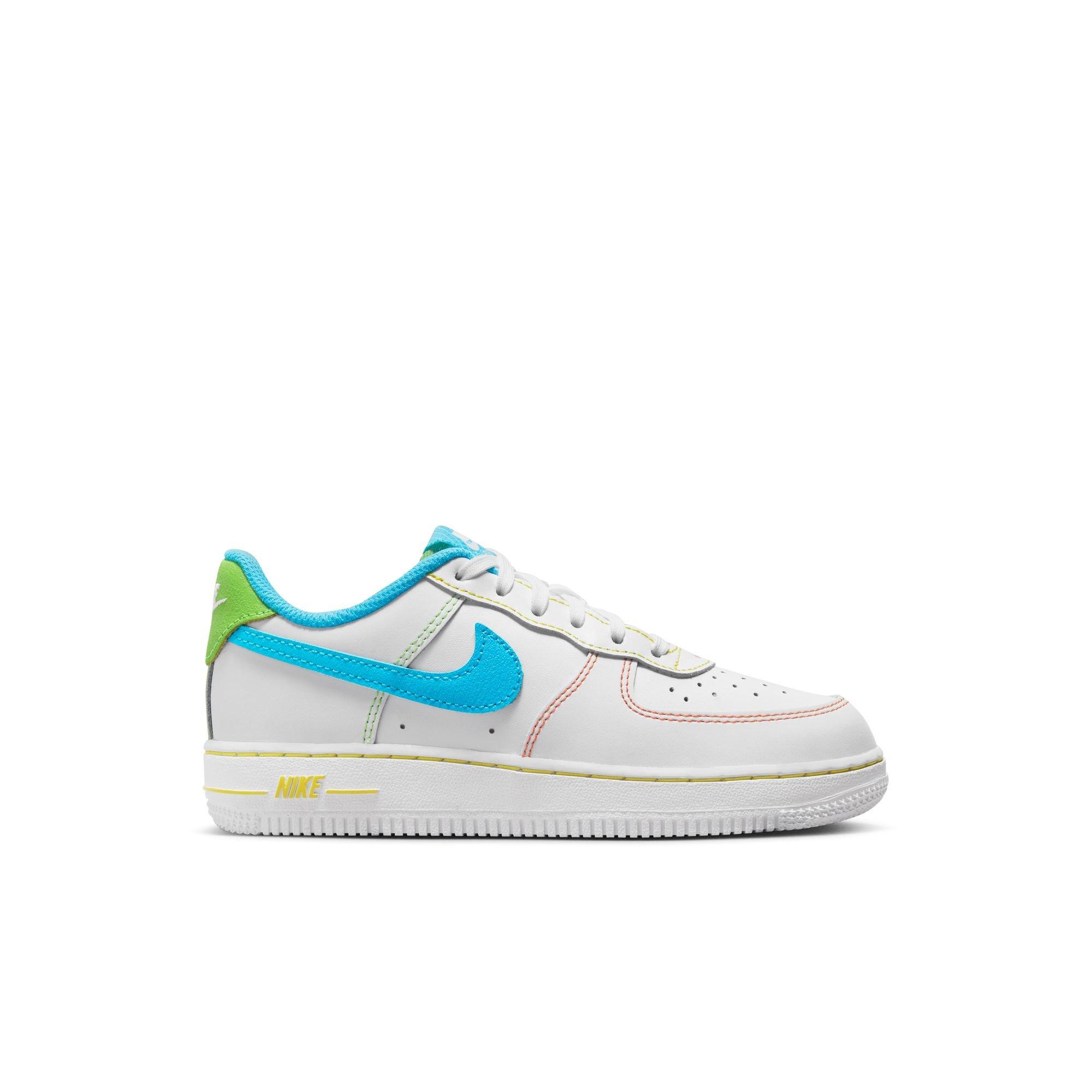 White & blue air force hot sale 1 lv8 3 trainers youth