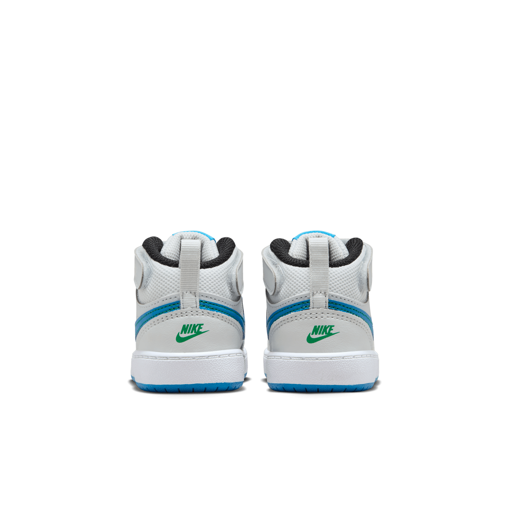 Nike Court Borough Mid 2 "Pure Platinum/Photo Blue/White" Toddler Boys' Shoe - GREY/BLUE Thumbnail View 9