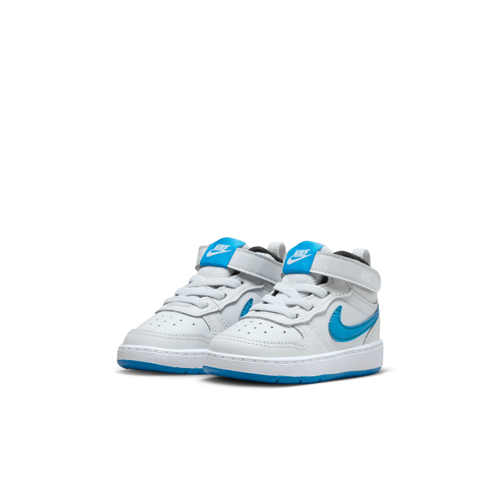 Nike Court Borough Mid 2 "Pure Platinum/Photo Blue/White" Toddler Boys' Shoe - GREY/BLUE Thumbnail View 7