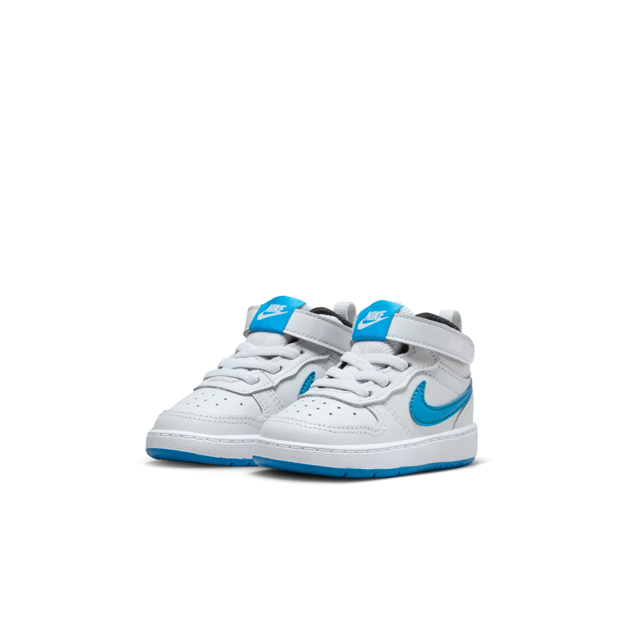 Nike Court Borough Mid 2 "Pure Platinum/Photo Blue/White" Toddler Boys' Shoe - GREY/BLUE