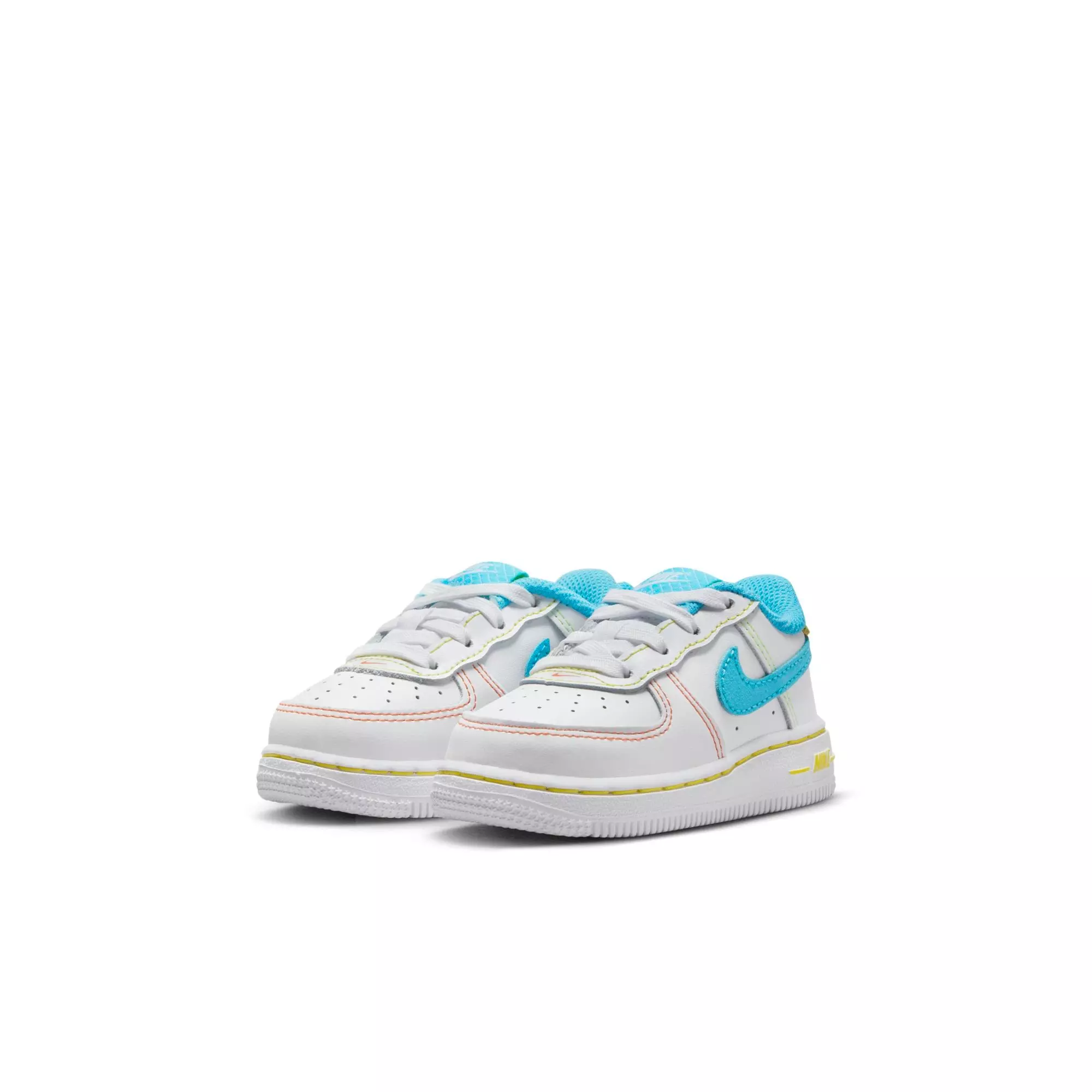 Nike Air Force 1 LV8 "White/Baltic Blue/Action Green" Toddler Boys' Shoe - WHITE/BLUE