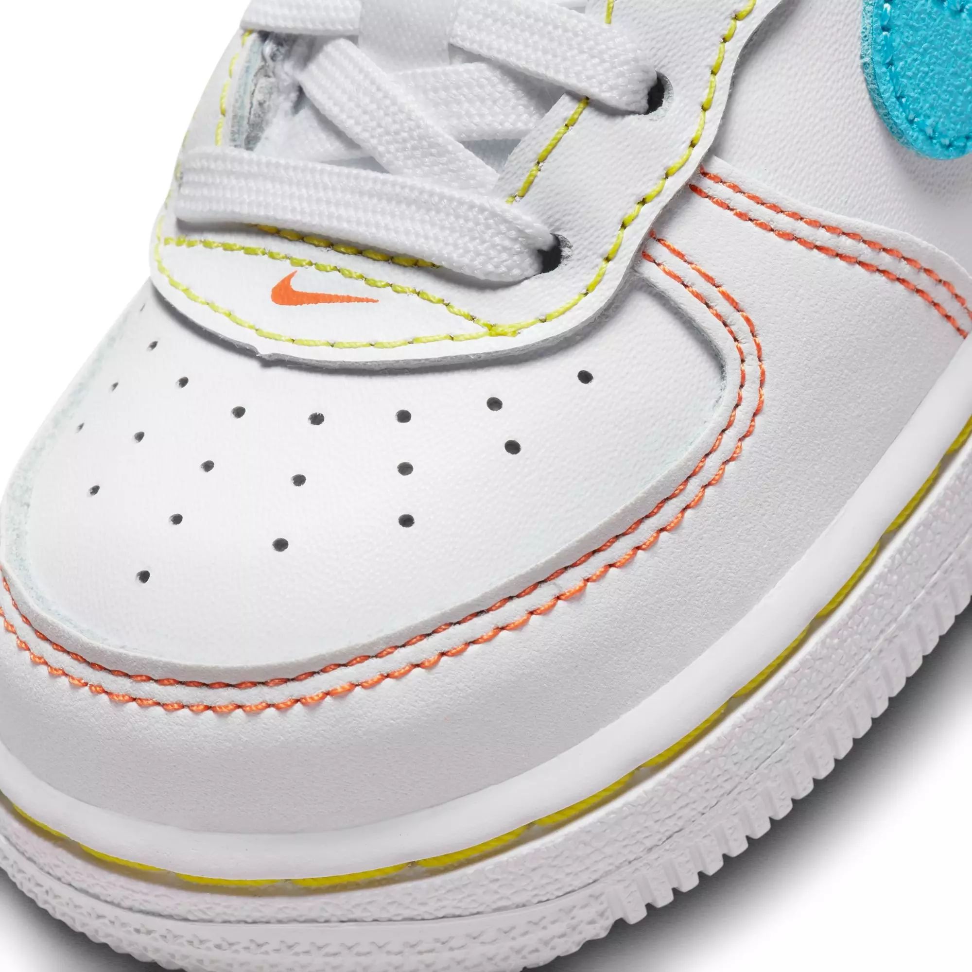 Nike Air Force 1 LV8 "White/Baltic Blue/Action Green" Toddler Boys' Shoe - WHITE/BLUE