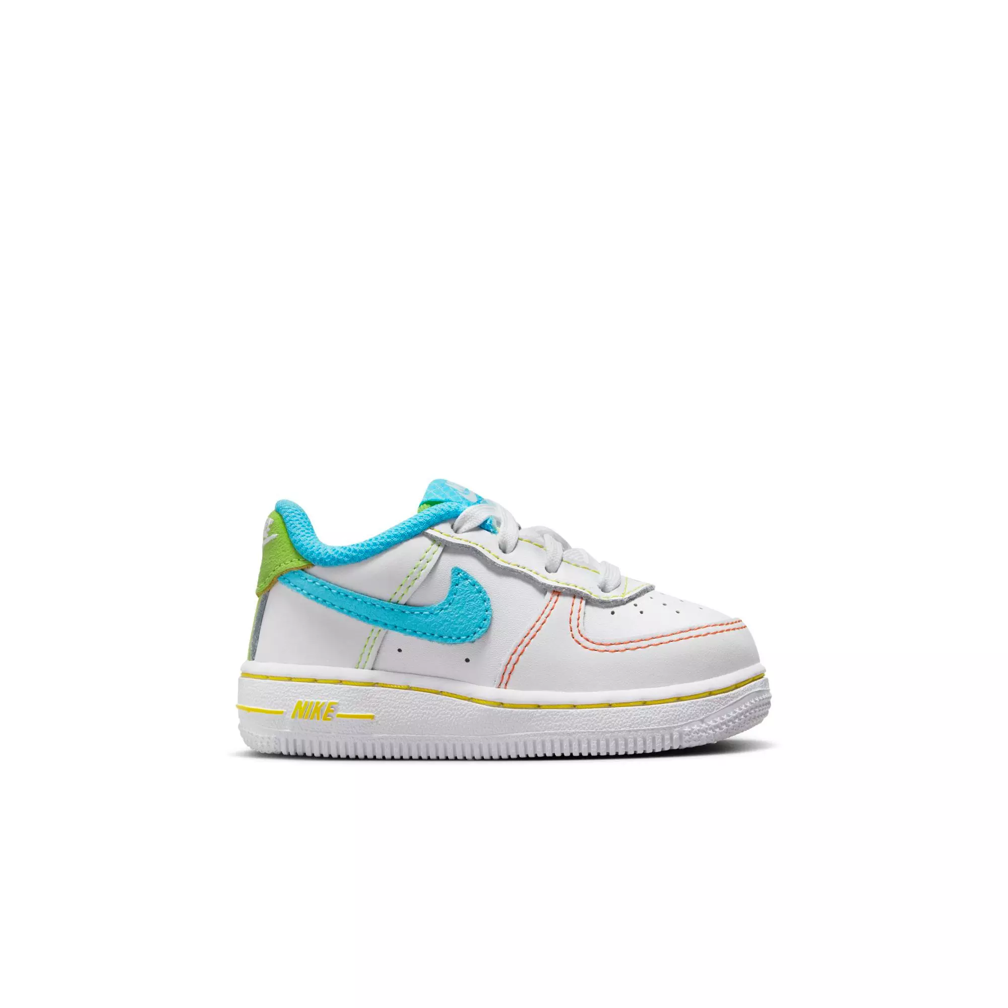 Nike Air Force 1 LV8 "White/Baltic Blue/Action Green" Toddler Boys' Shoe - WHITE/BLUE
