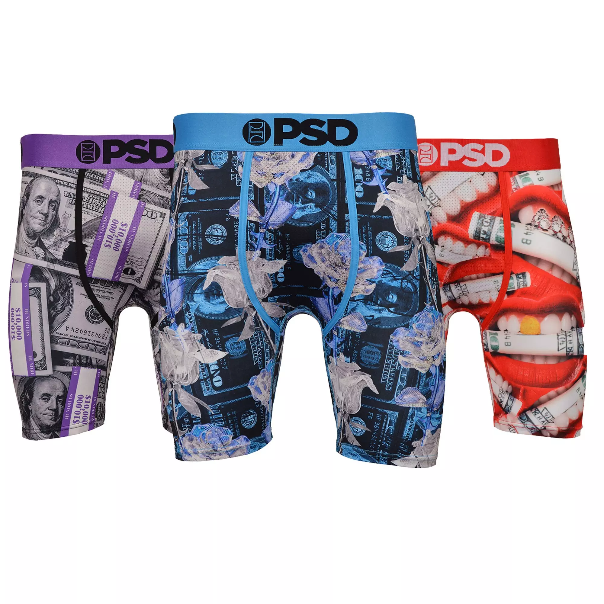 PSD Men's Money Talks Underwear-Multi-Color-3PK - Hibbett