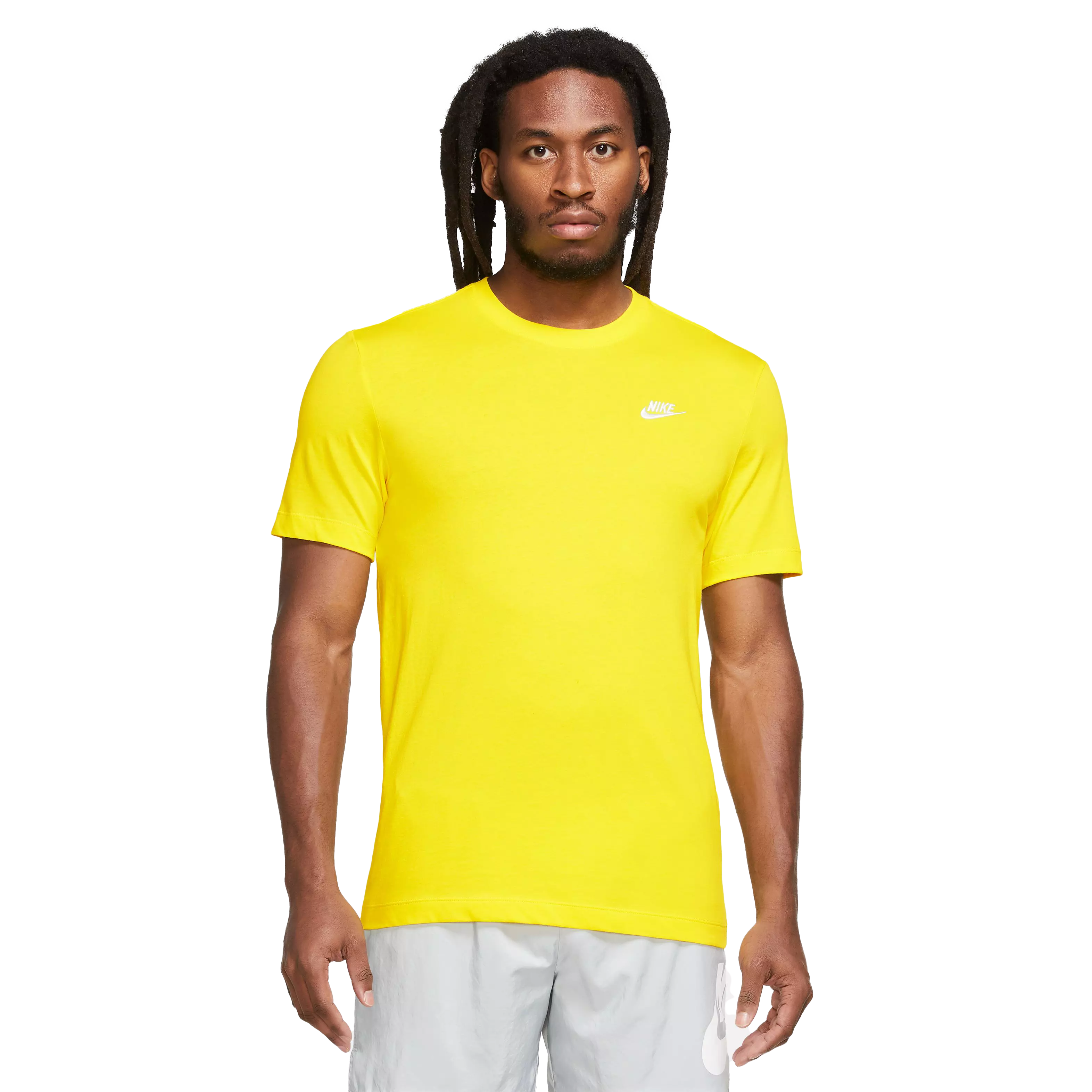 Nike Men's Sportswear Club Tee-Yellow - YELLOW