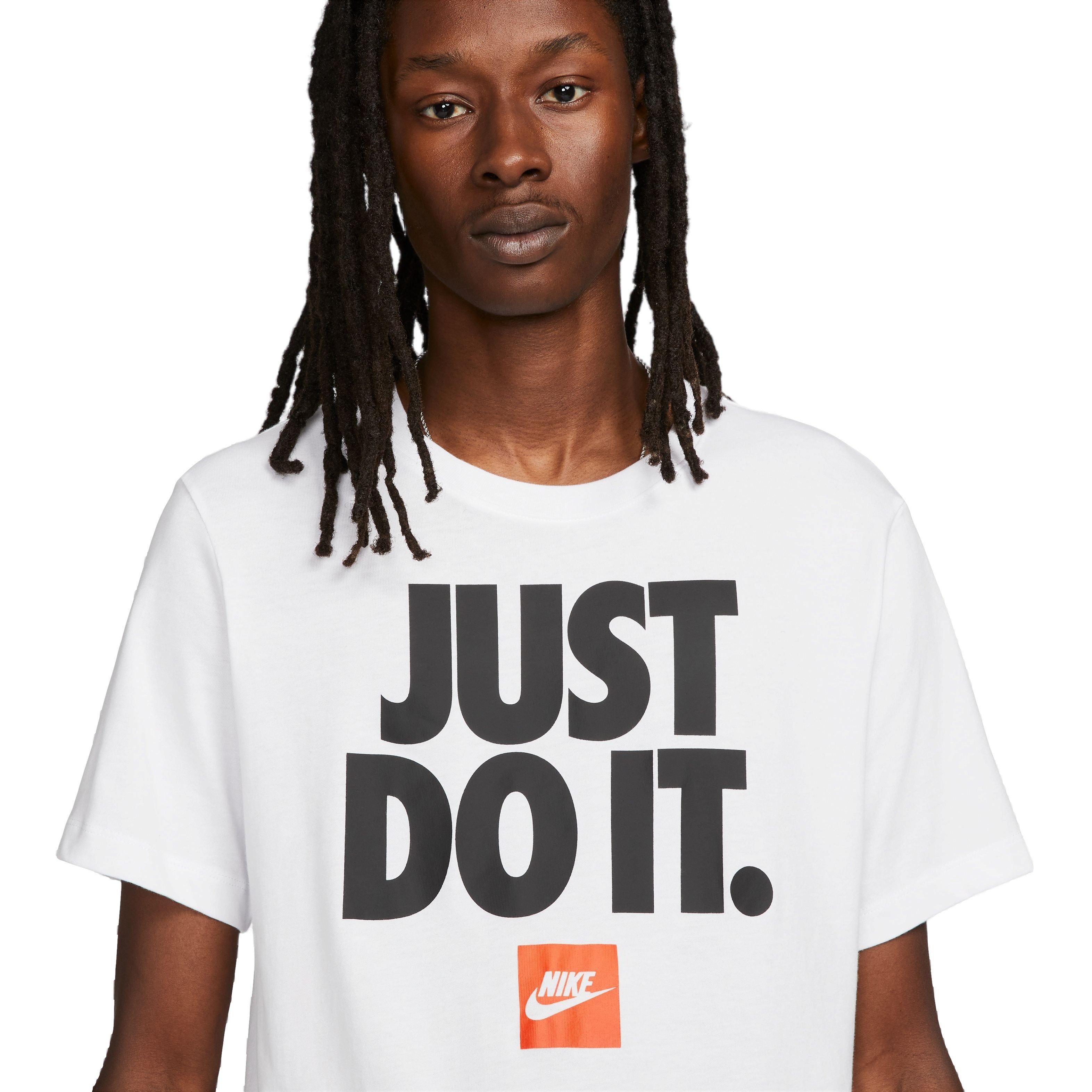 Nike Men's Sportswear JDI Verbiage Tee-White - WHITE Thumbnail View 3
