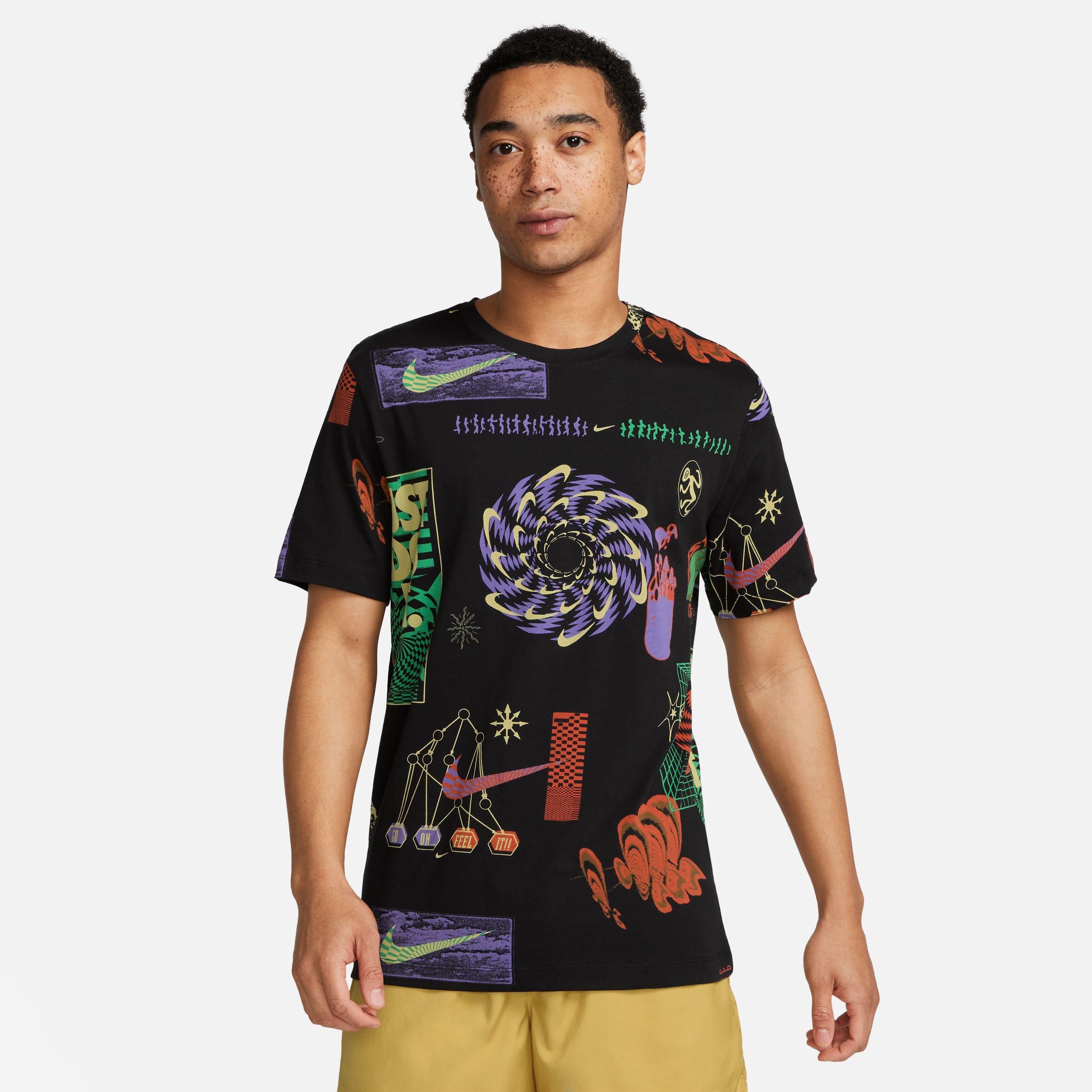 Nike Men's Sportswear Festival All Over Print Tee-Black - BLACK Thumbnail View 1