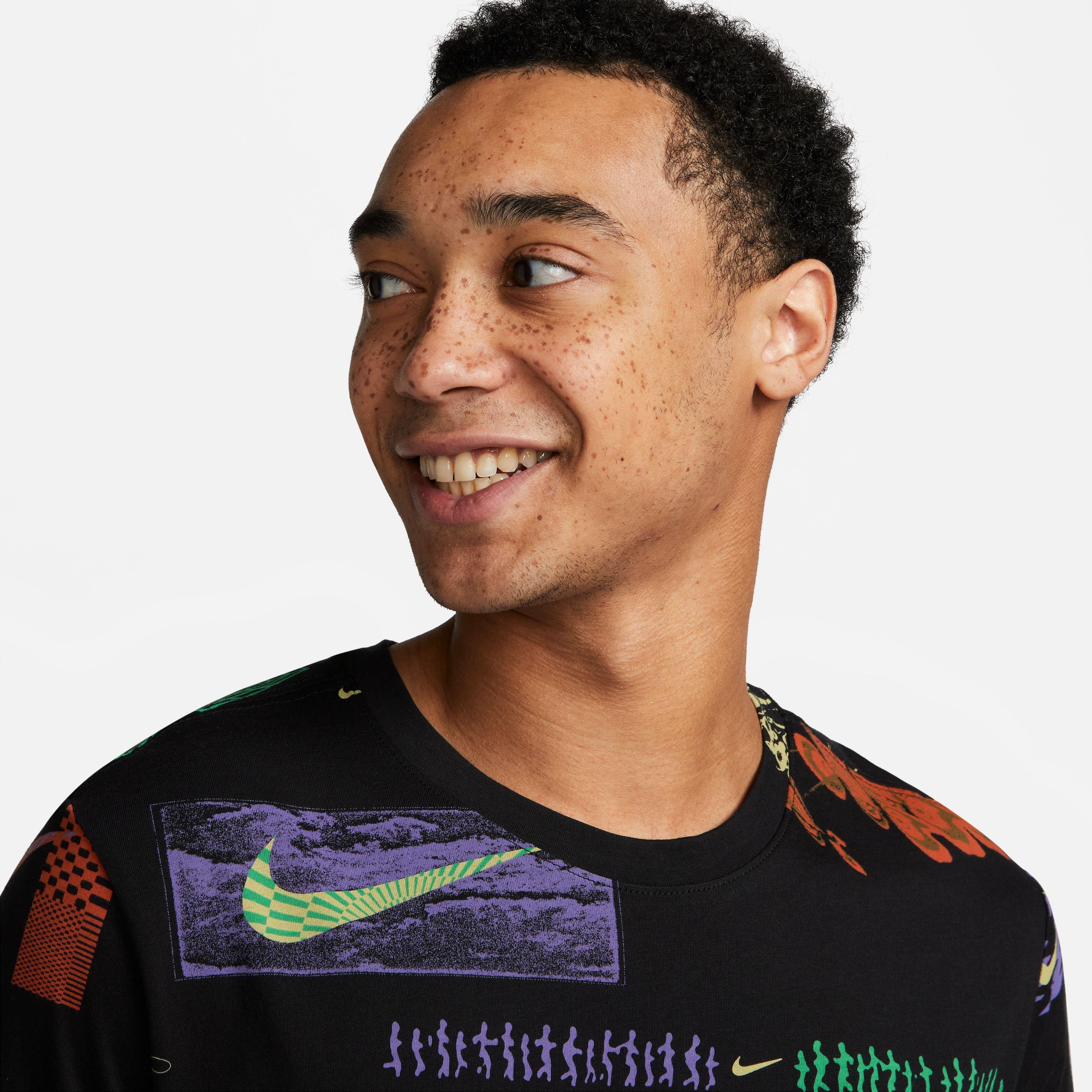 Nike Men's Sportswear Festival All Over Print Tee-Black - BLACK Thumbnail View 3