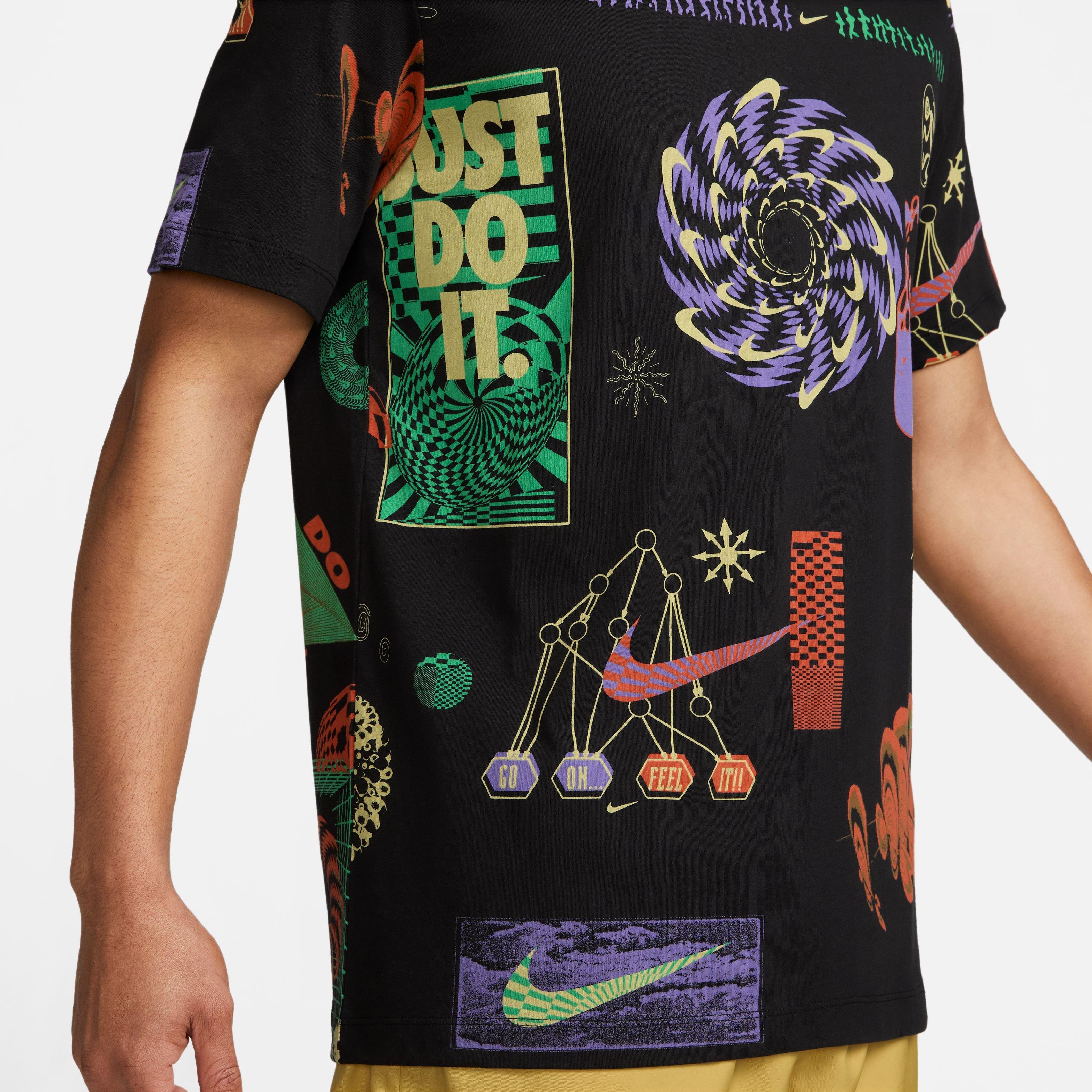Nike Men's Sportswear Festival All Over Print Tee-Black - BLACK Thumbnail View 6