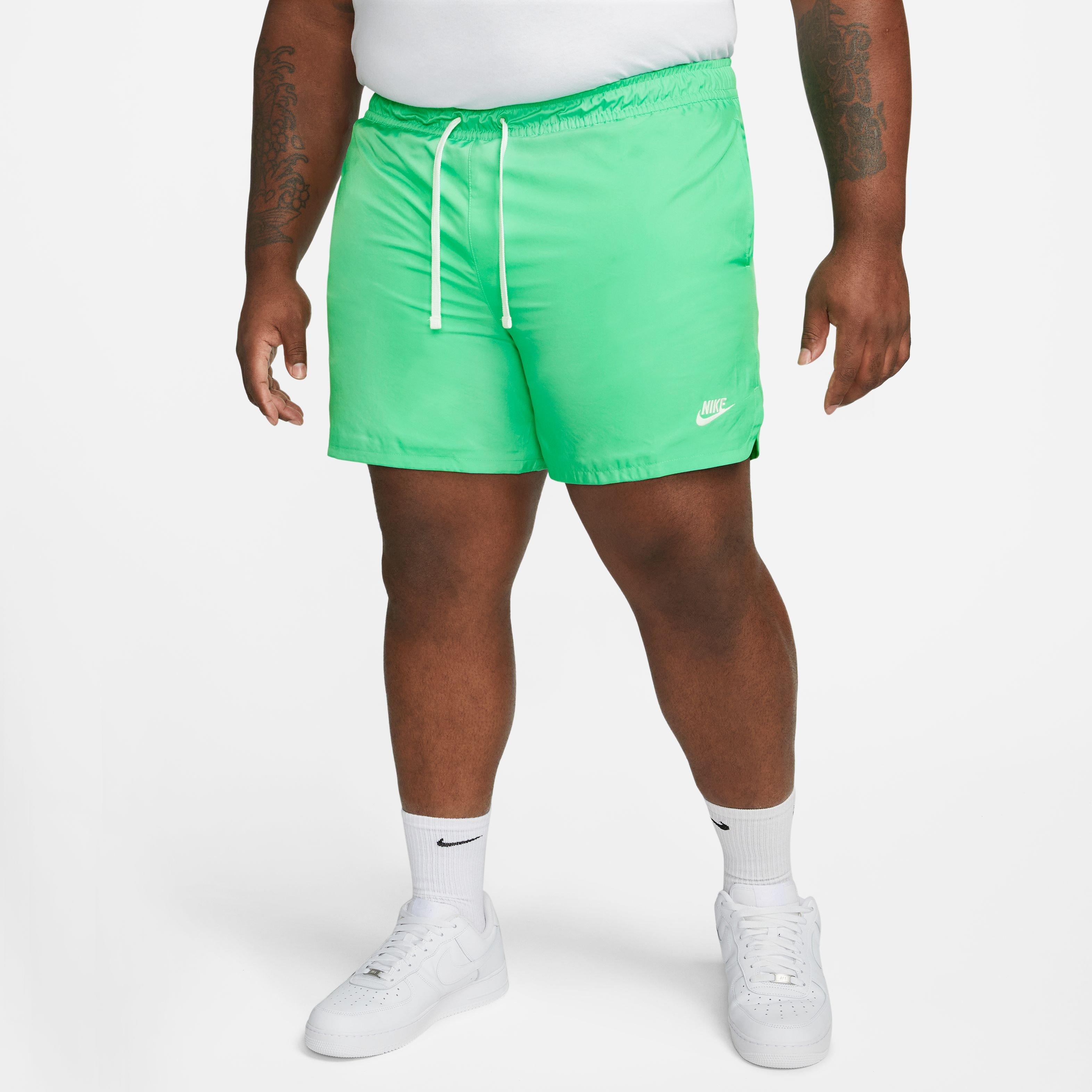 Nike Men's Sportswear Sport Essentials Woven Lined Flow Shorts-Green - GREEN Thumbnail View 4