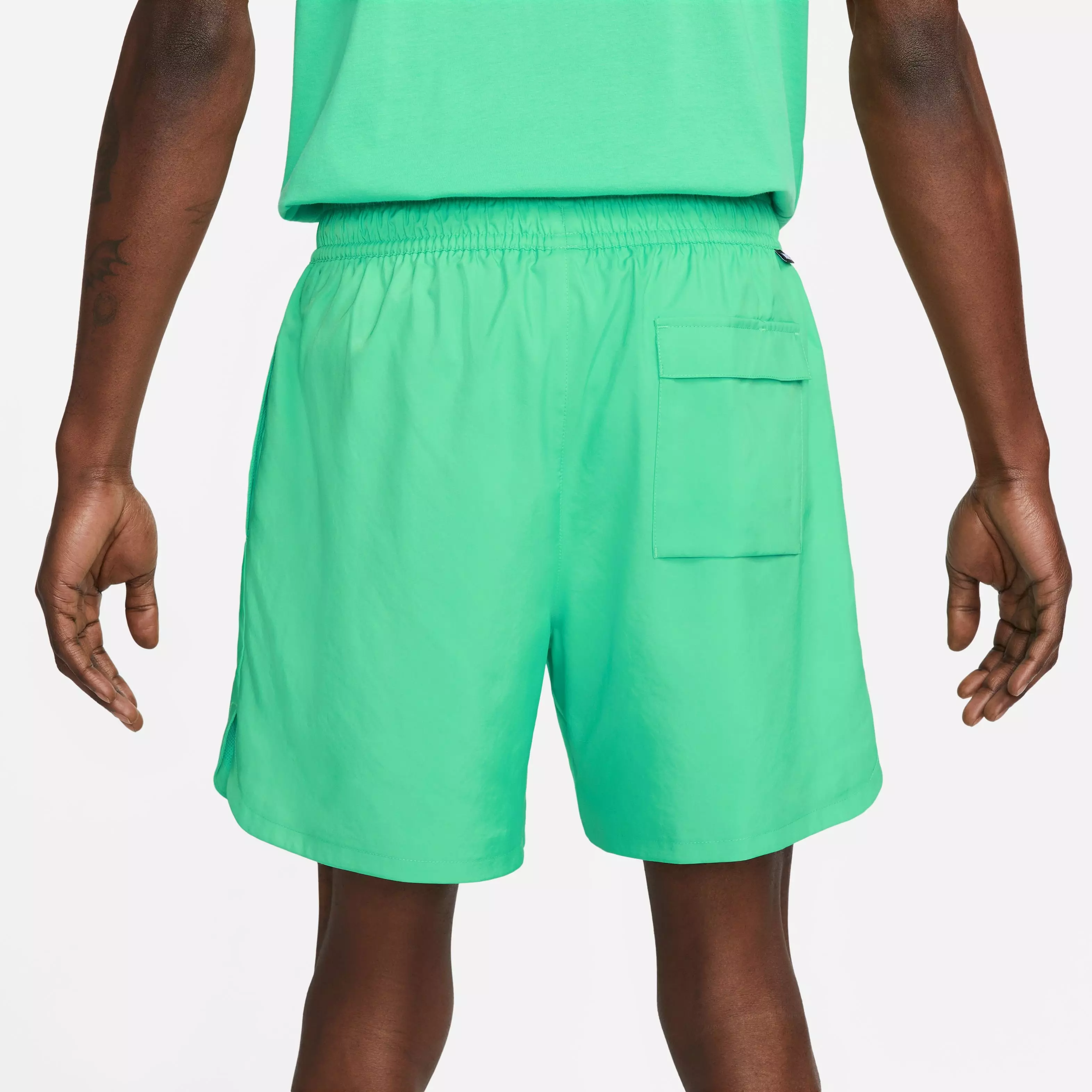 Nike Men's Sportswear Sport Essentials Woven Lined Flow Shorts-Green - GREEN