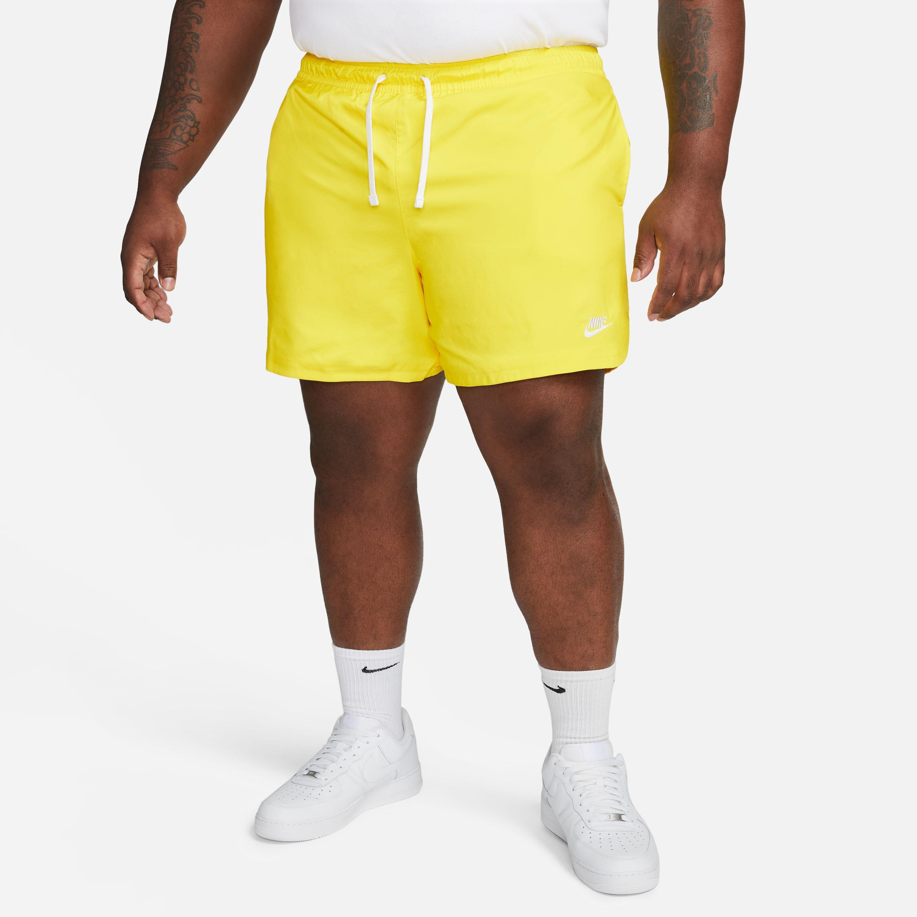 Nike Men's Sportswear Sport Essentials Woven Lined Flow Shorts-Yellow