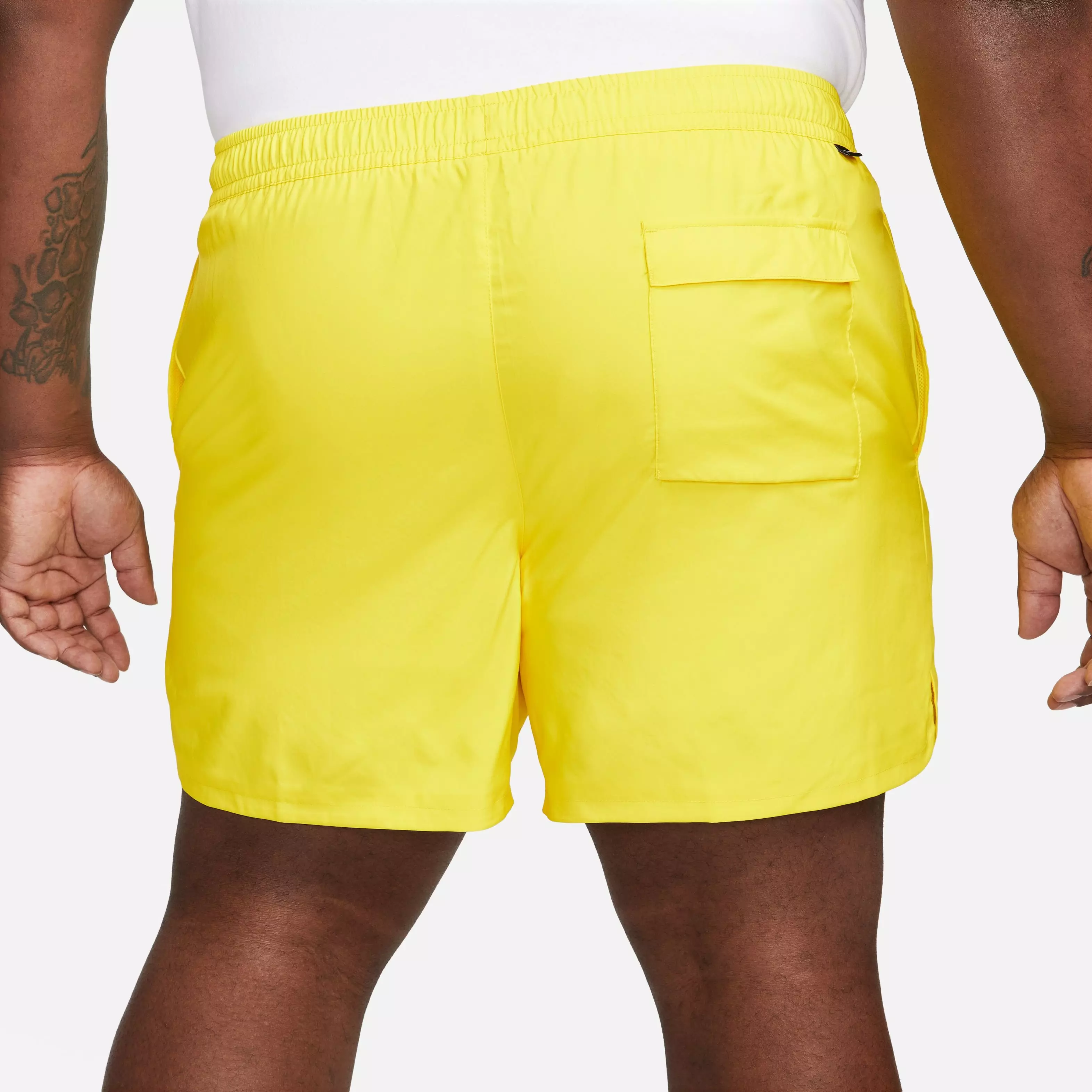 Nike Men's Sportswear Sport Essentials Woven Lined Flow Shorts-Yellow - YELLOW